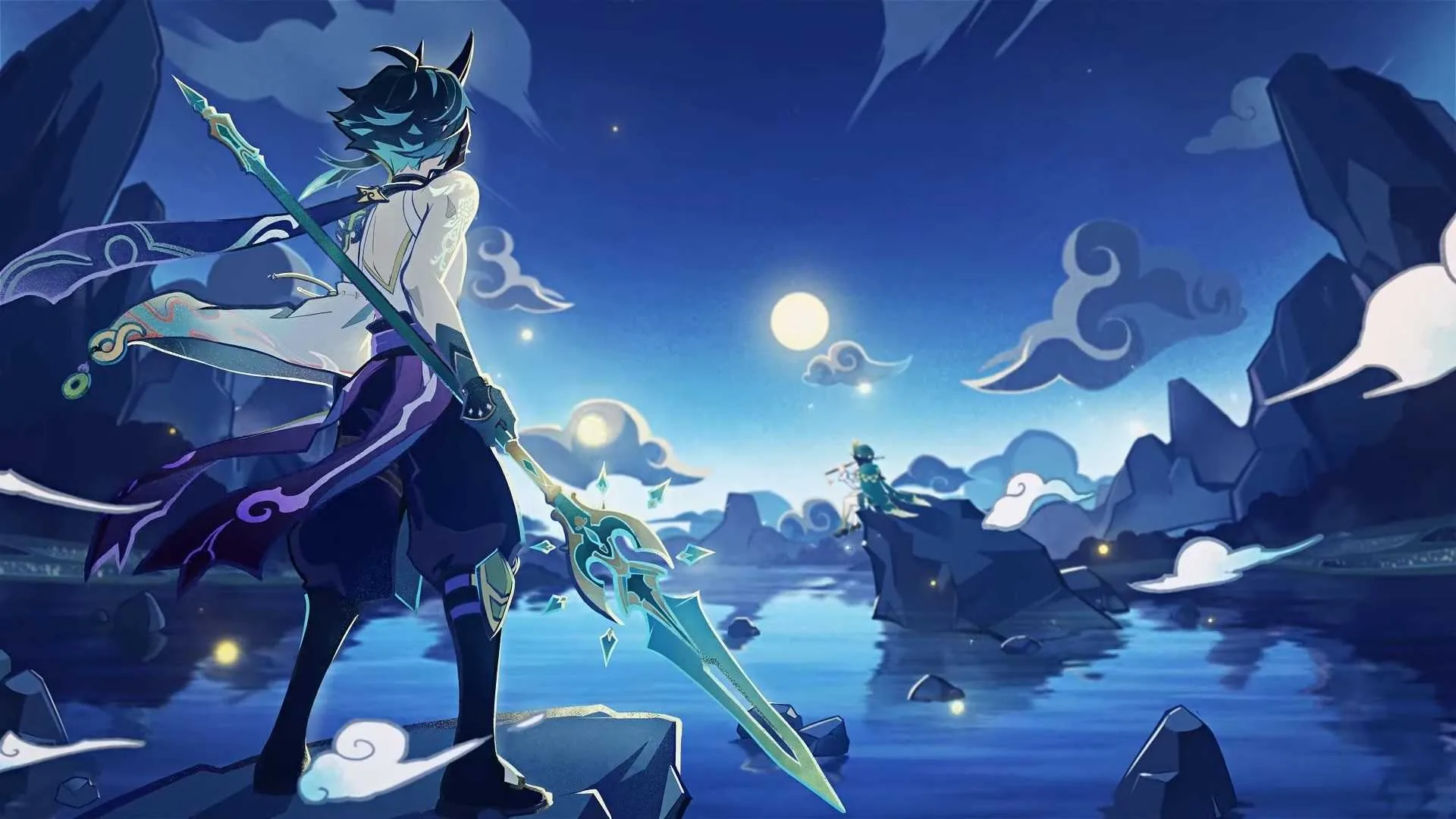 Xiao Genshin Impact notte, miHoYo, 1920x1080 Full HD 1080p, Laptop