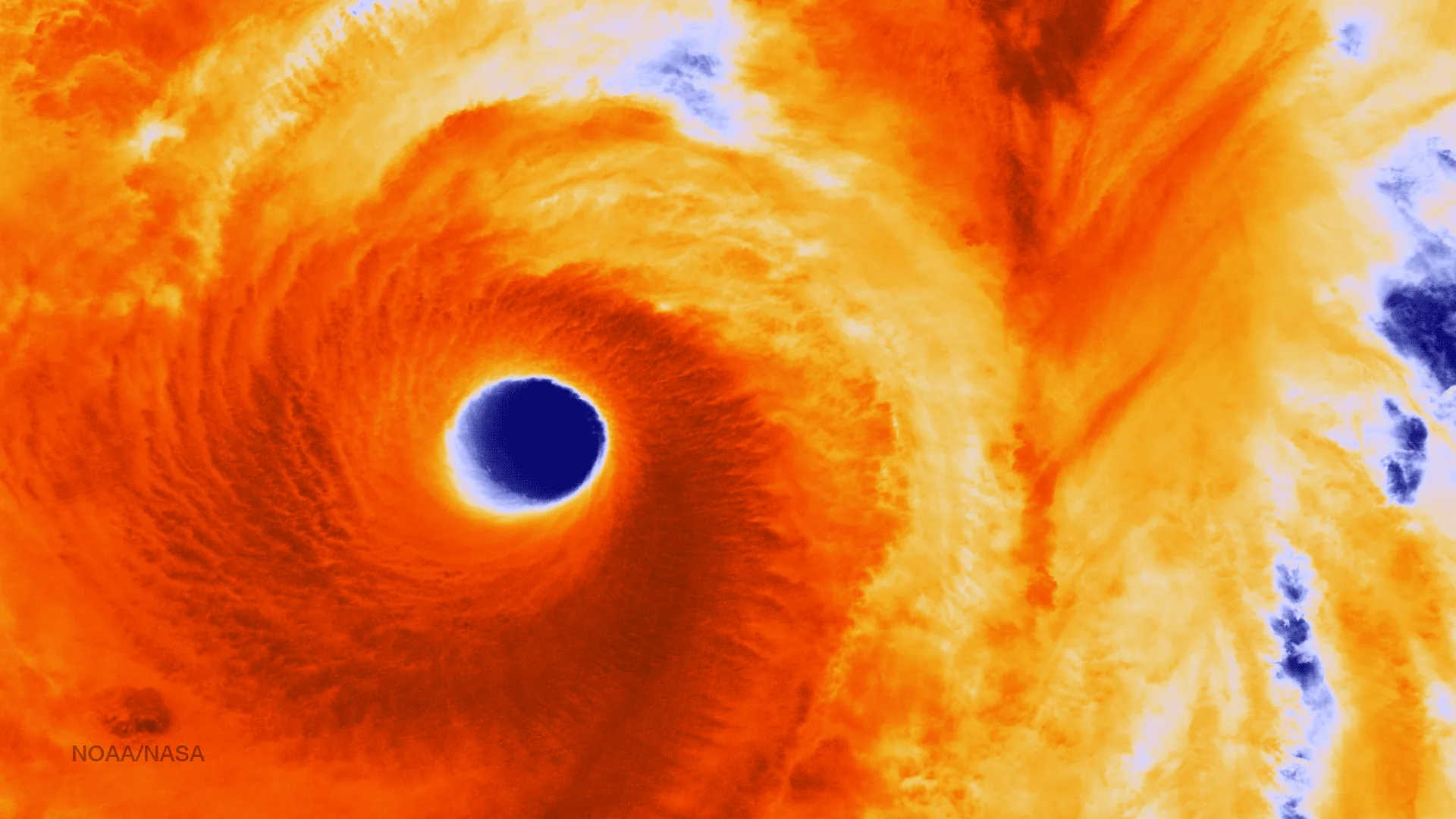 Uragano visto da satellite arancione, 1920x1080 1080p, PC