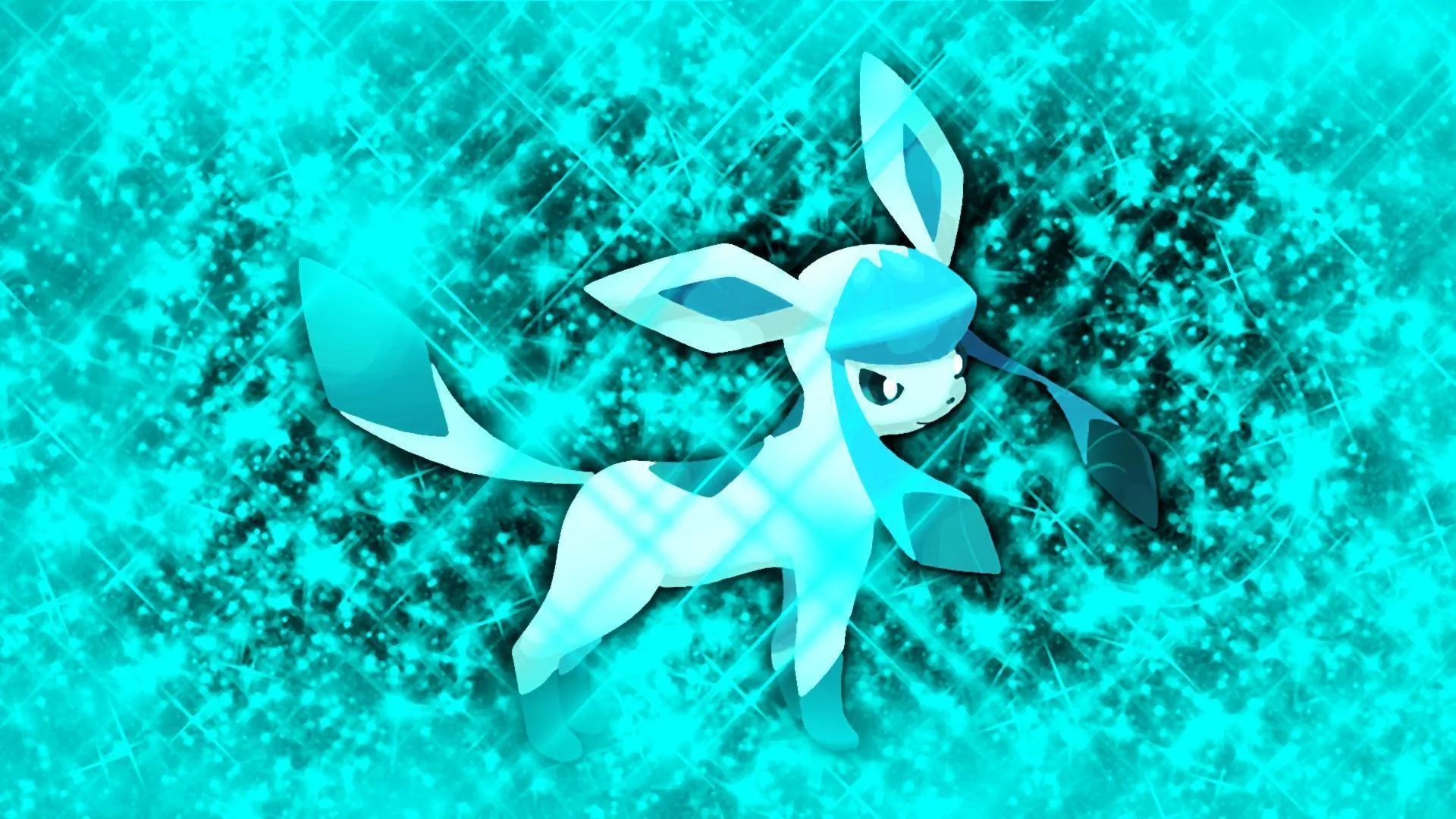 Glaceon Pokemon sfondo azzurro, Nintendo, 1920x1080 Full HD 1080p, Desktop