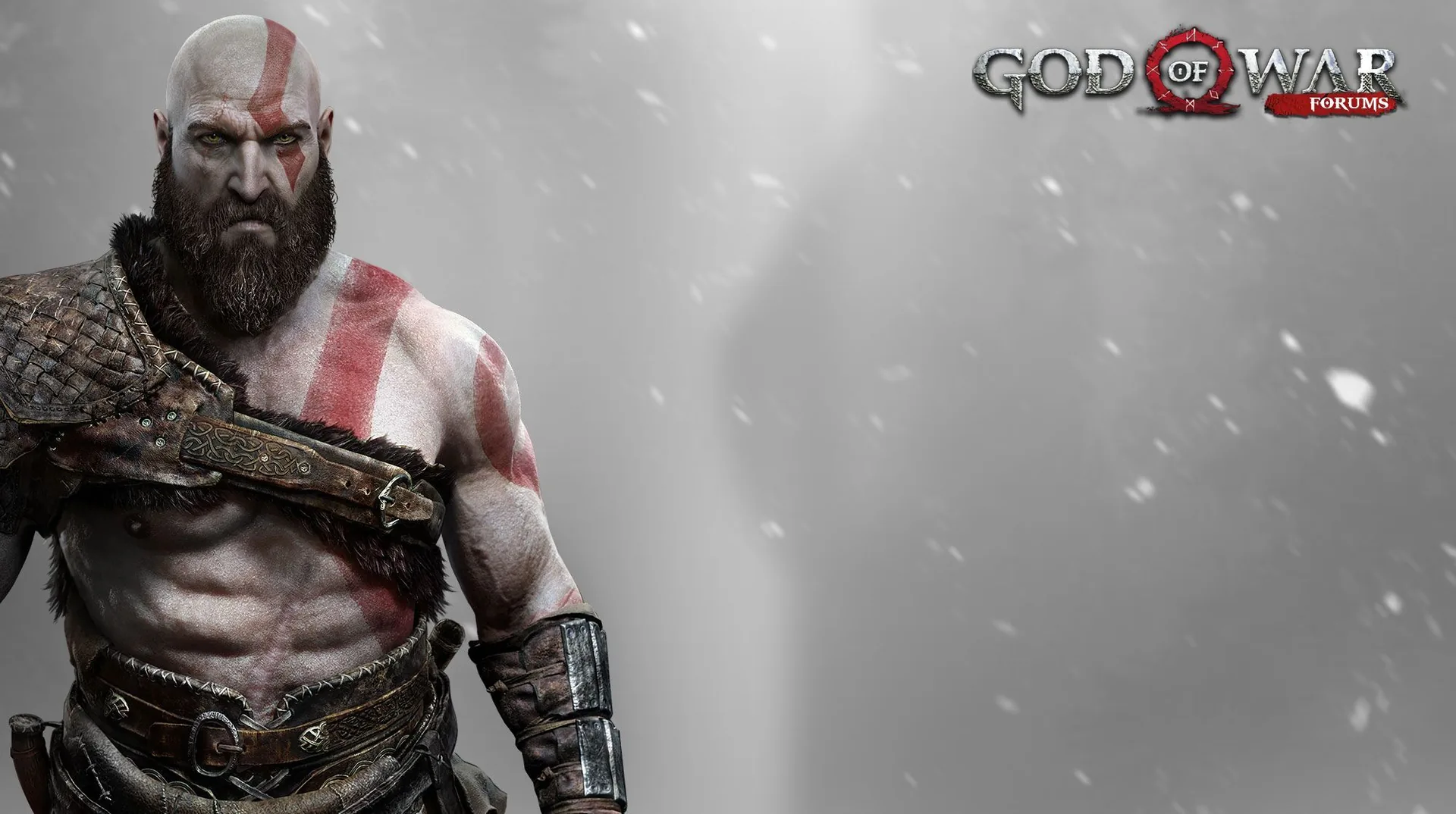 Kratos God of War neve, azione, 2000x1119 2K, Laptop