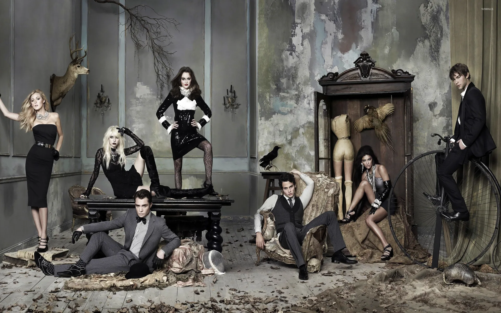 Cast Gossip Girl in posa, 2560x1600 2K+, Desktop