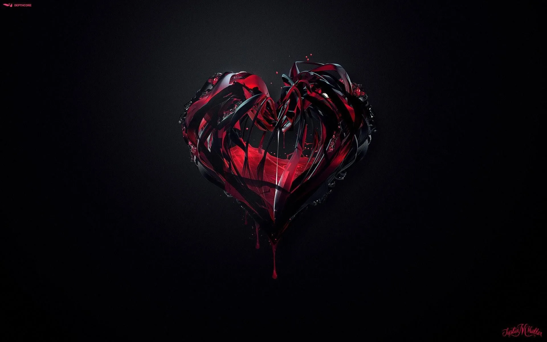 Cuore gotico rosso e nero, 1920x1200 Full HD+ WUXGA, ROG Asus Laptop