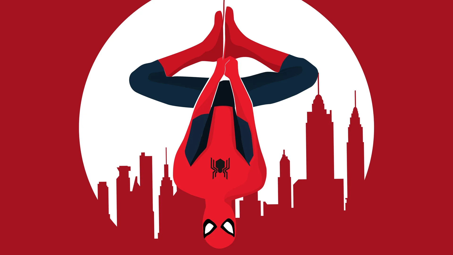 Spider-Man arte vettoriale rosso, Marvel, 3840x2160 4K Ultra HD, Monitor 4K