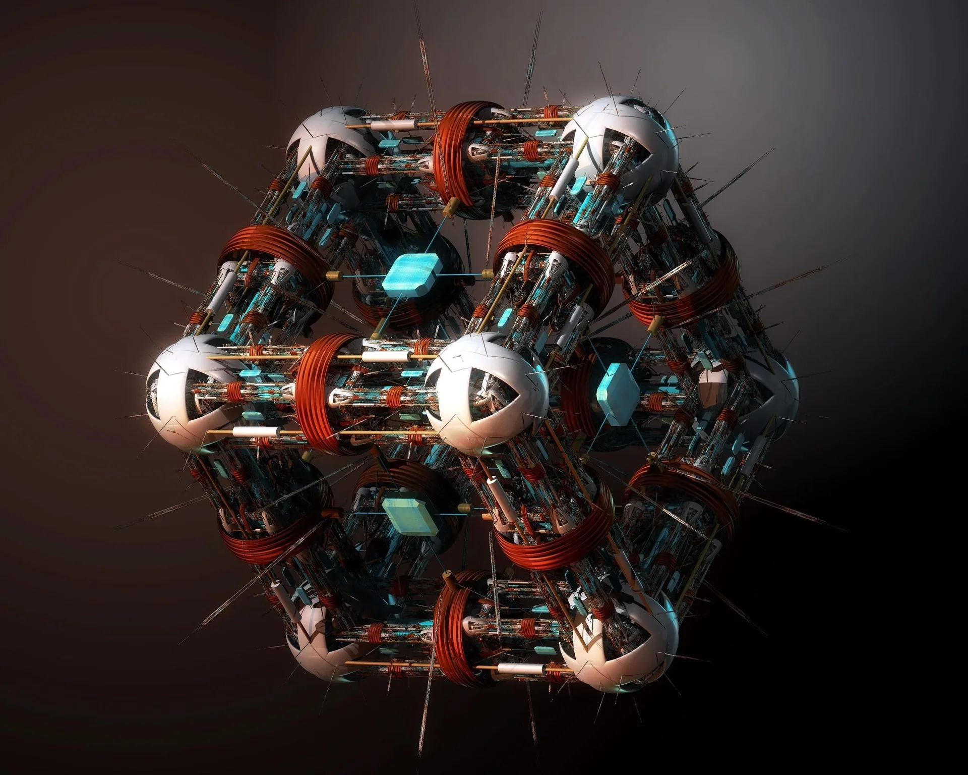 Struttura 3D astratta meccanica, 2560x2048 2K+, Desktop
