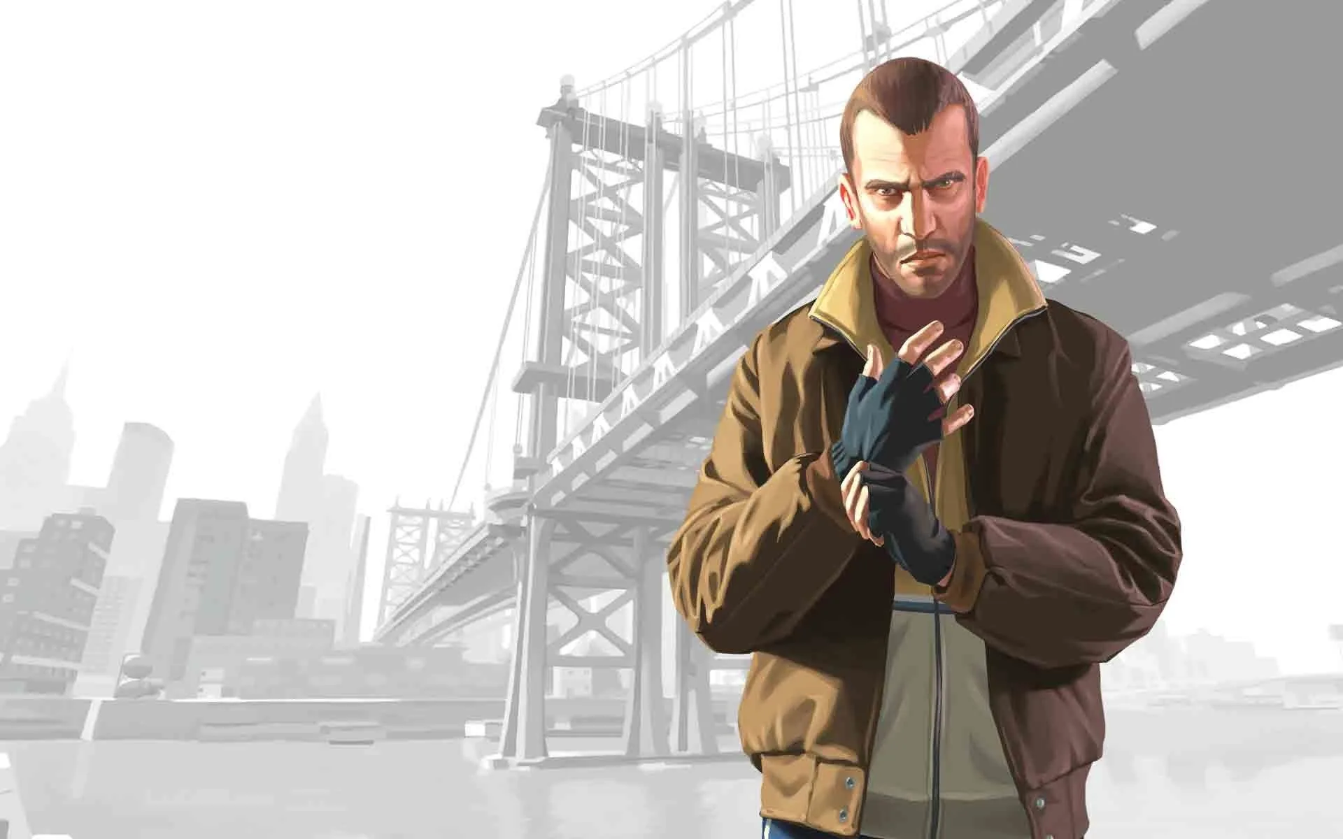 Niko Bellic, GTA IV, ponte, Rockstar Games, 1920x1200 Full HD+ WUXGA, Laptop