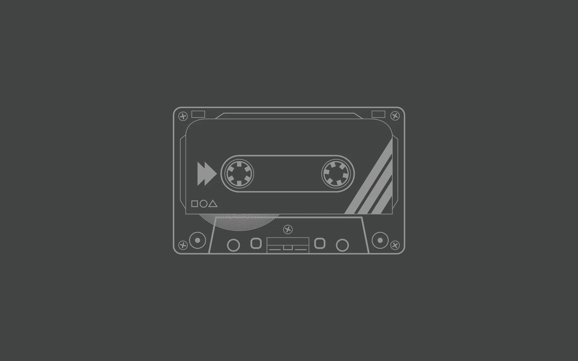 Musicassetta minimalista grigia, 2560x1600 2K+, Monitor Gaming