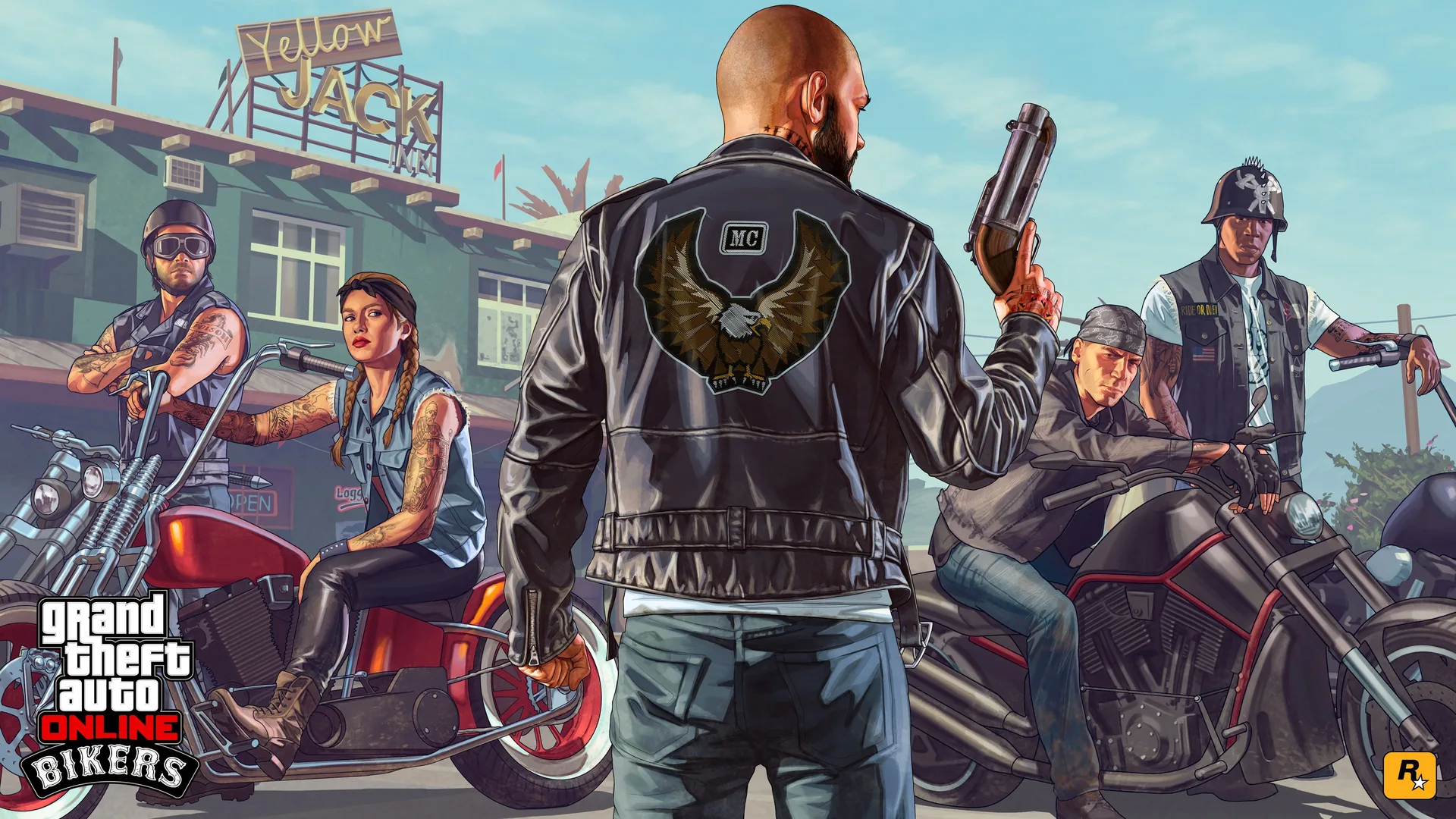 GTA 5 Bikers motociclisti gang, Grand Theft Auto, 3840x2160 4K Ultra HD, Monitor 4K