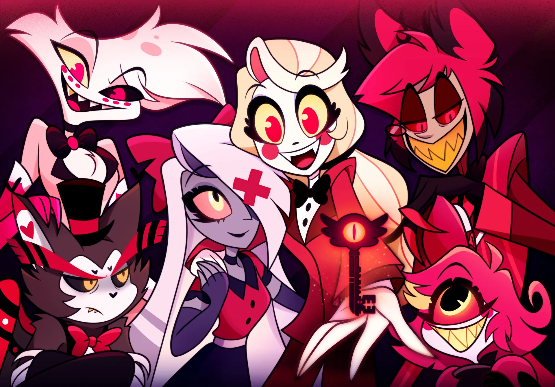 Personaggi Hazbin Hotel gruppo, 4096x2854 4K, Desktop 4K