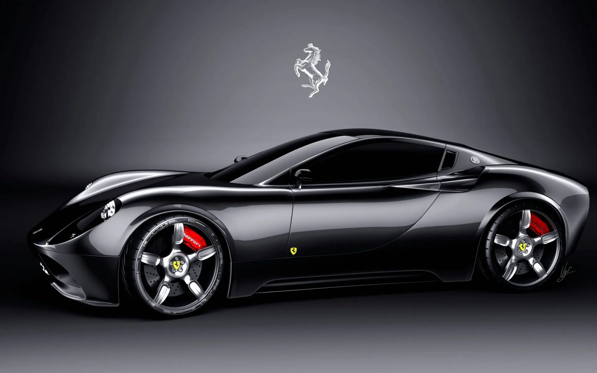 Ferrari nera concept car, Maranello, 1920x1200 Full HD+ WUXGA, PC