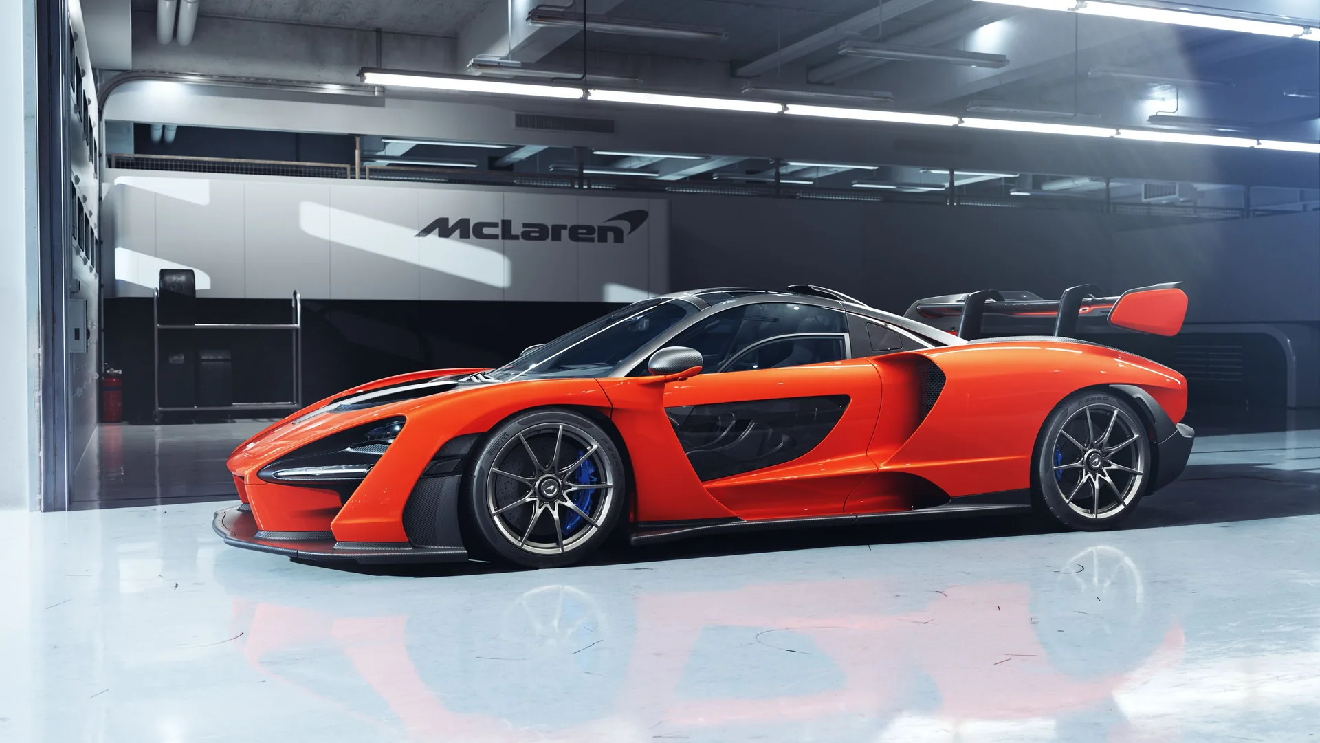 McLaren Senna arancione, 4096x2306 Ultra HD, Monitor 4K