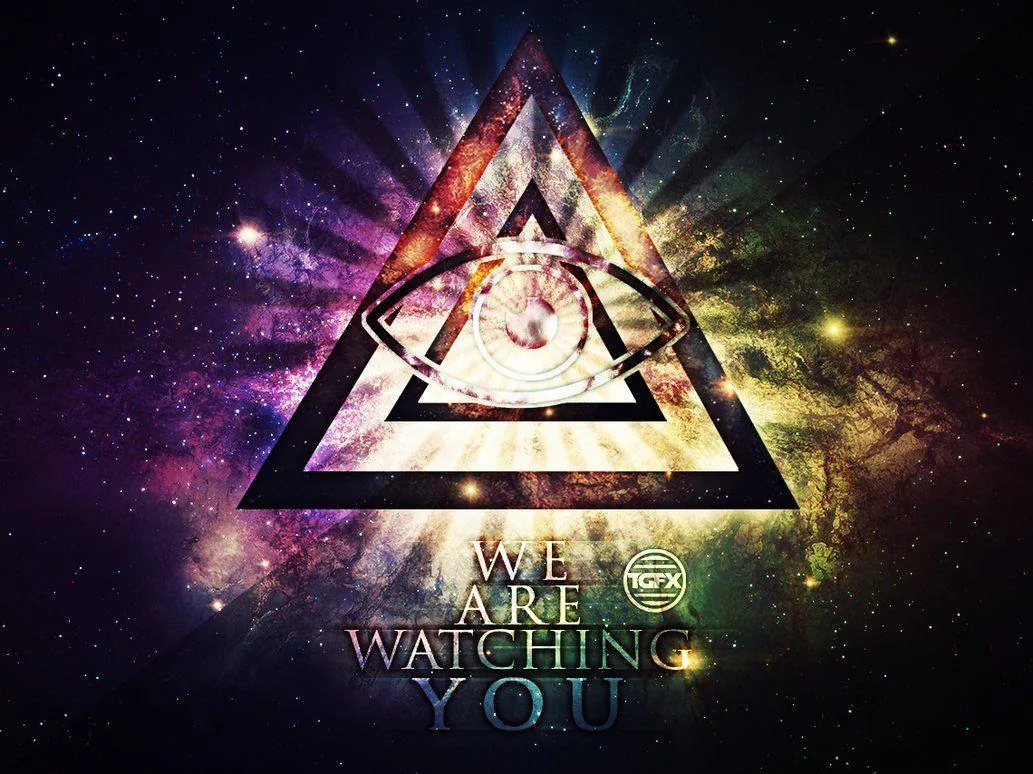 Triangolo Illuminati occhio spazio, 1033x774 HD, Desktop