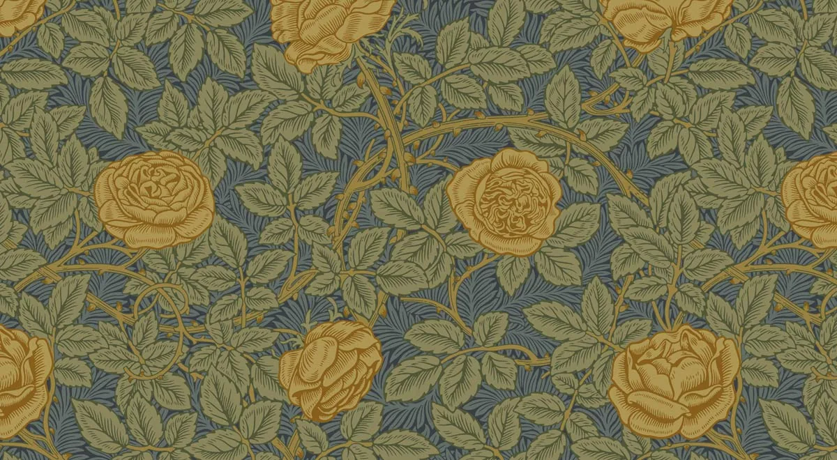 Motivo floreale rose stile William Morris, 1200x660 HD, PC