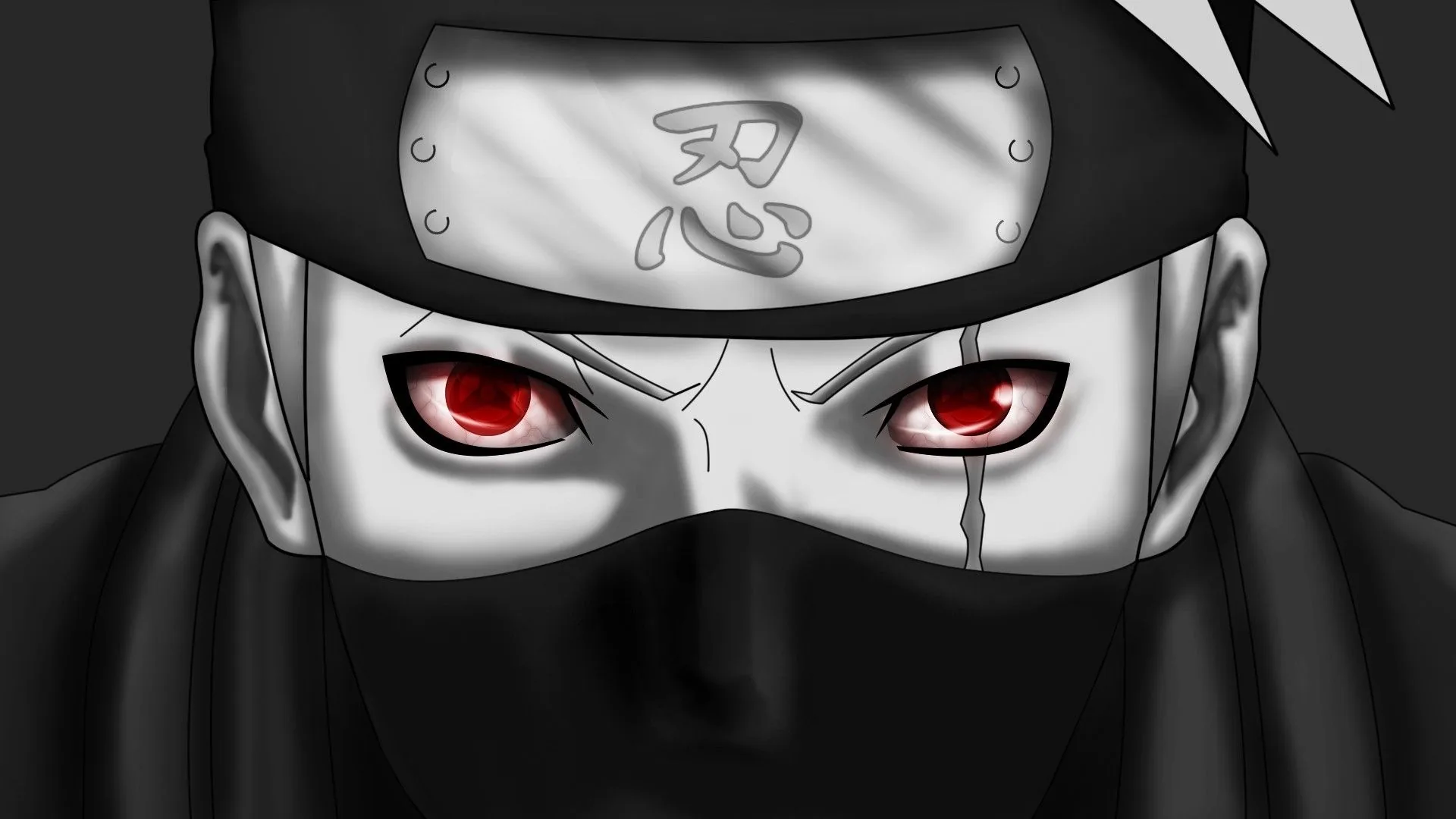 Kakashi occhi rossi Sharingan, Naruto, 1920x1080 Full HD, Desktop
