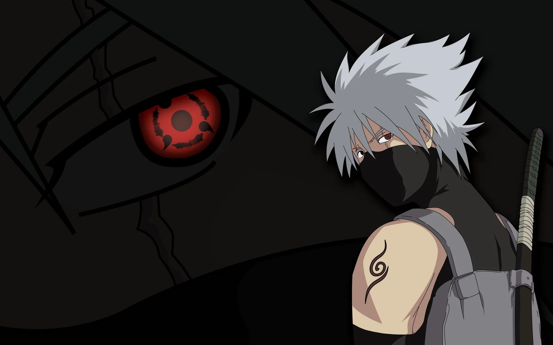 Kakashi Hatake, occhio Sharingan rosso, ninja copiatore, 2560x1600 2K+, PC