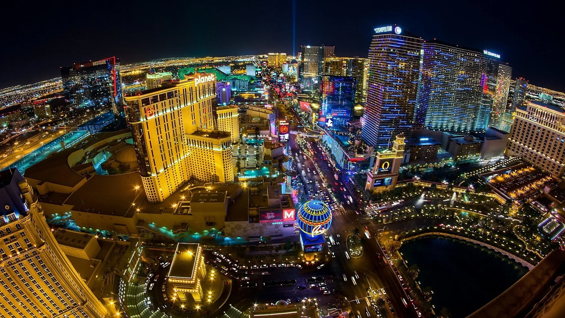 Las Vegas Strip di notte, casino, 3840x2160 UHD, PC 4K