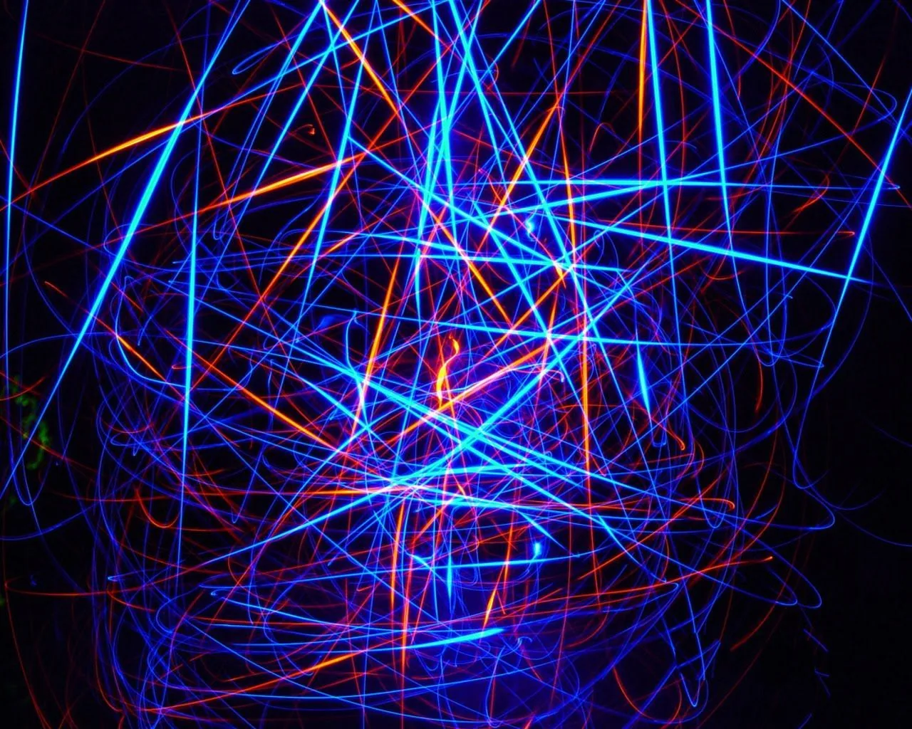 Linee luminose blu e arancioni astratte, 1280x1024 720p, Lenovo Legion