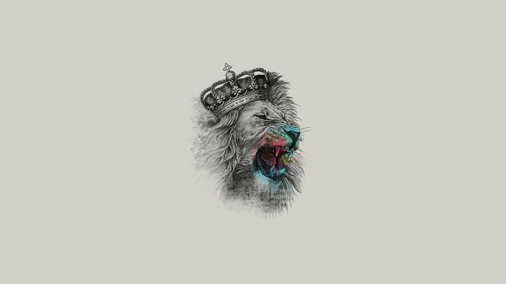 Leone con corona ruggente, 1920x1080 1080p, Desktop