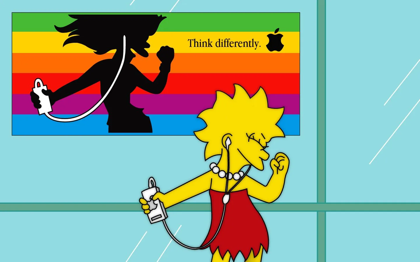 Lisa Simpson stile Apple iPod, 1440x900 HD, MacBook Air