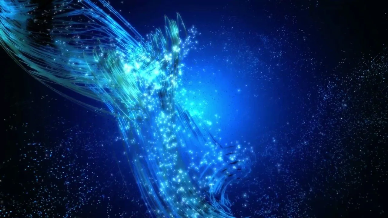 Onda blu nello spazio, 1280x720 720p, Laptop