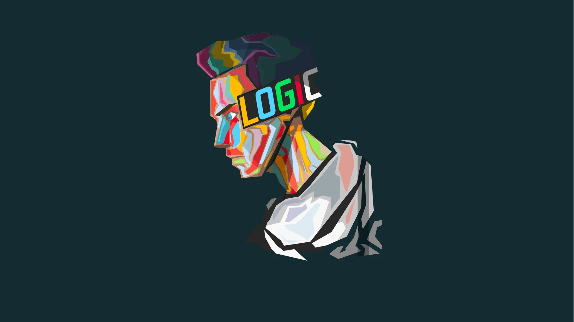 Ritratto astratto colorato Logic, 1920x1080 Full HD, Desktop
