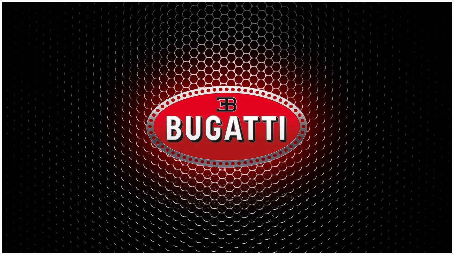 Logo Bugatti rosso metallico, W16, 1920x1080 1080p, PC