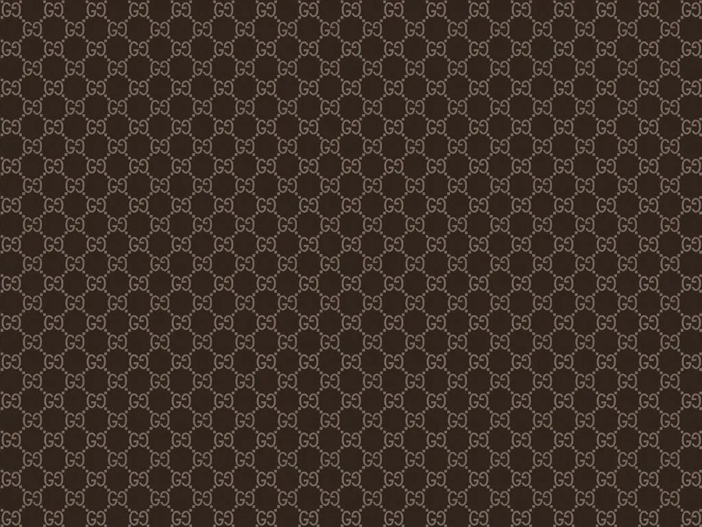 Pattern logo Gucci marrone, moda di lusso, 1024x768 HD, Desktop