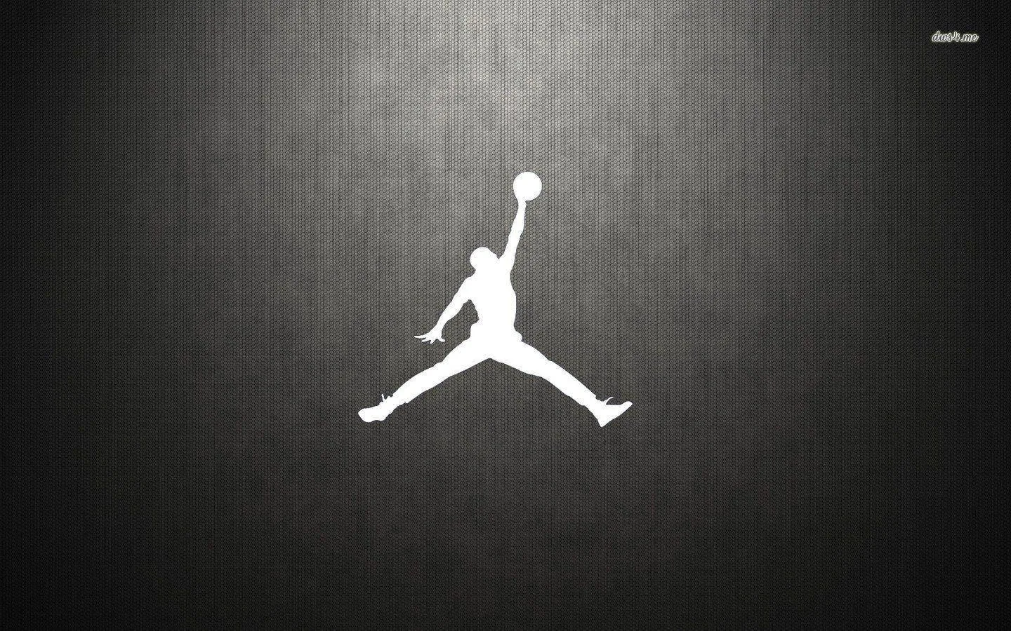 Logo Jordan Jumpman bianco, 1440x900 HD, Desktop