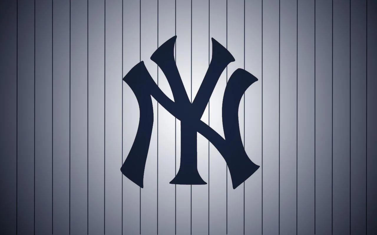 Logo New York Yankees righe, MLB, 1280x800 HD, Desktop