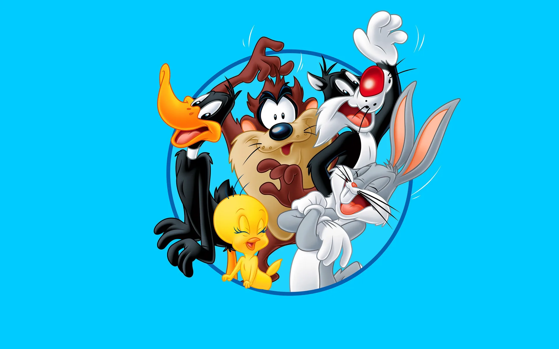 Personaggi Looney Tunes sfondo blu, 2880x1800 2K, Monitor Gaming