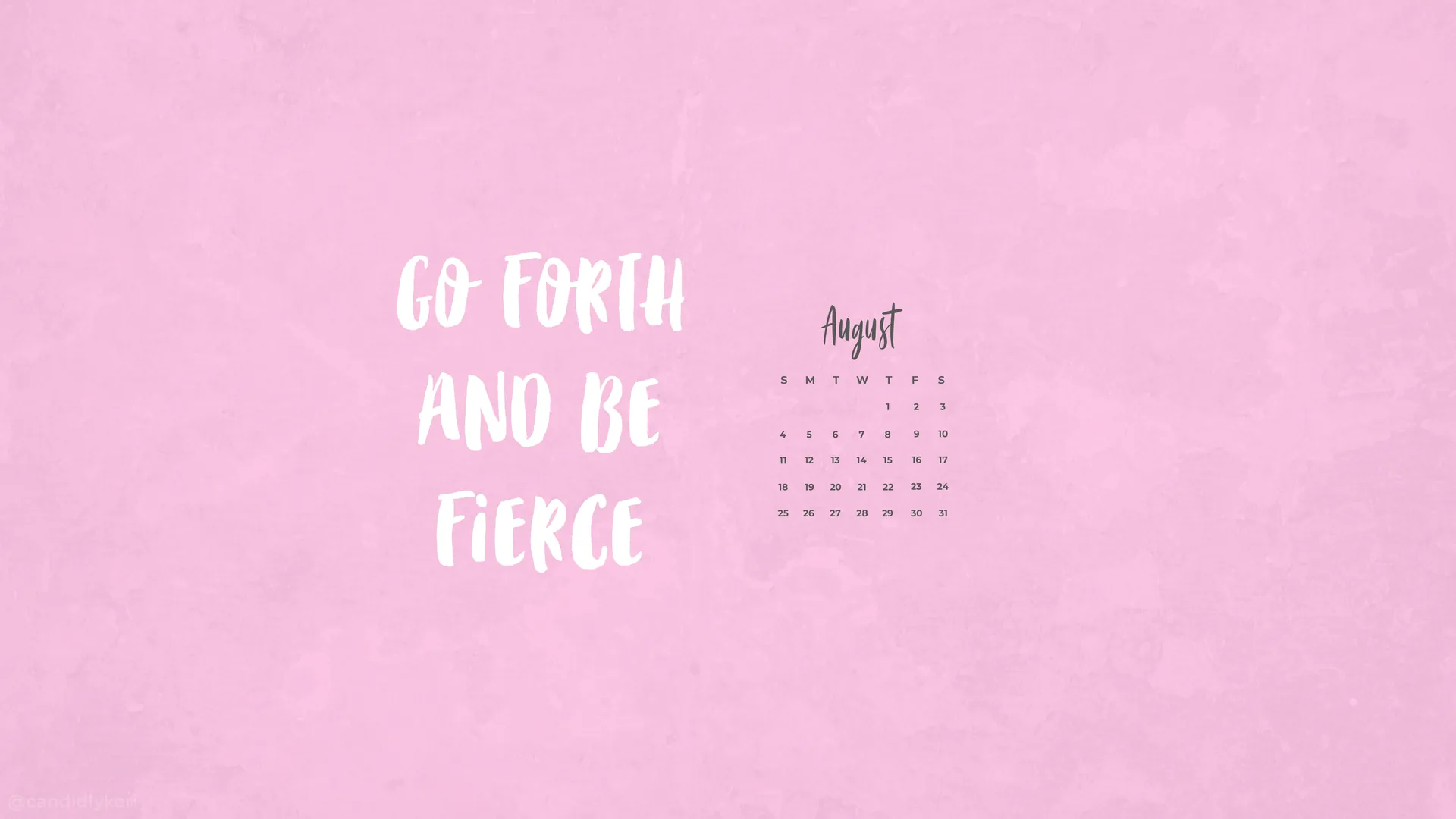 Calendario agosto rosa minimal, 5120x2880 UHD, Notebook