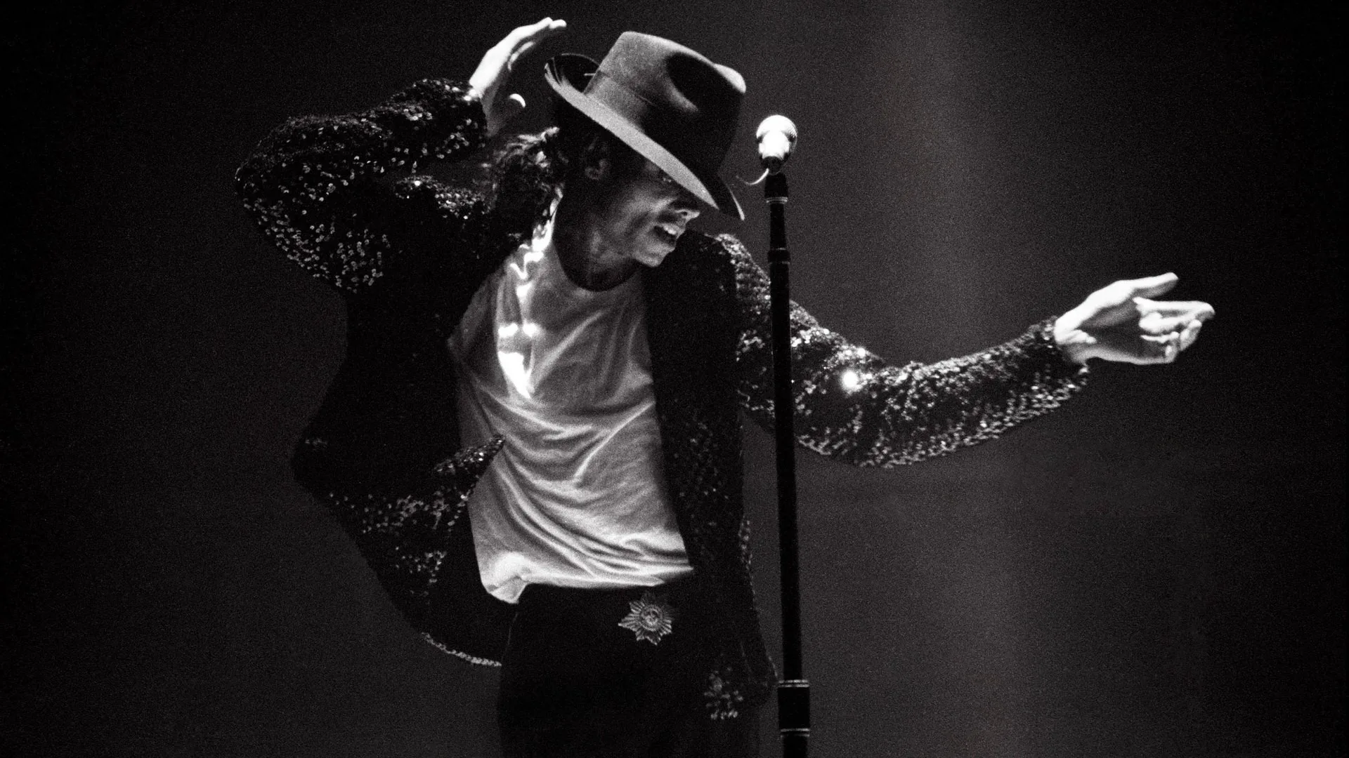 Michael Jackson performance bianco e nero, 1920x1080 Full HD, PC Desktop