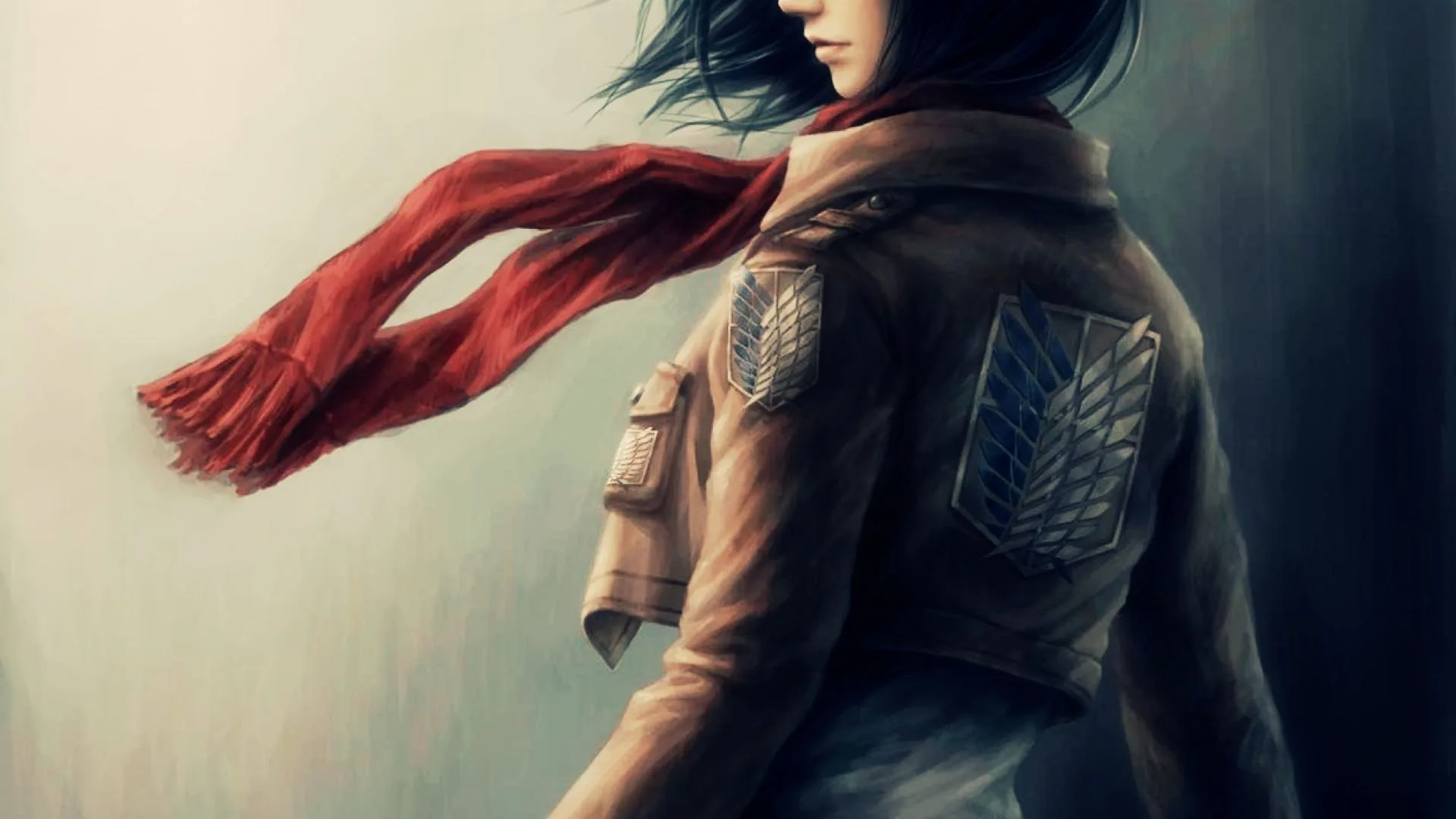 Mikasa Ackerman capelli corti sciarpa, 1920x1080 1080p, Desktop