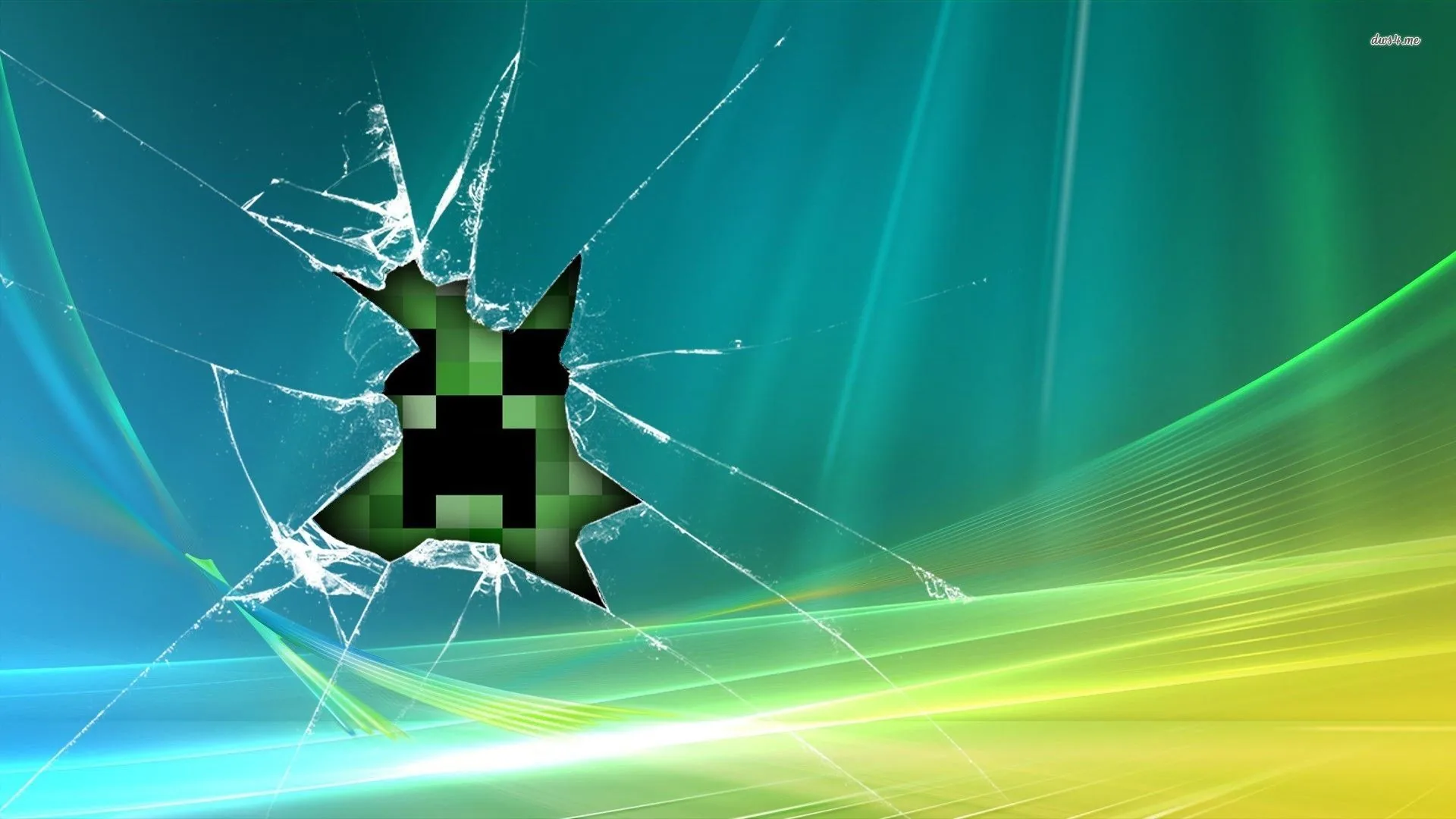 Creeper Minecraft su strada bagnata, 1920x1080 Full HD, PC Desktop