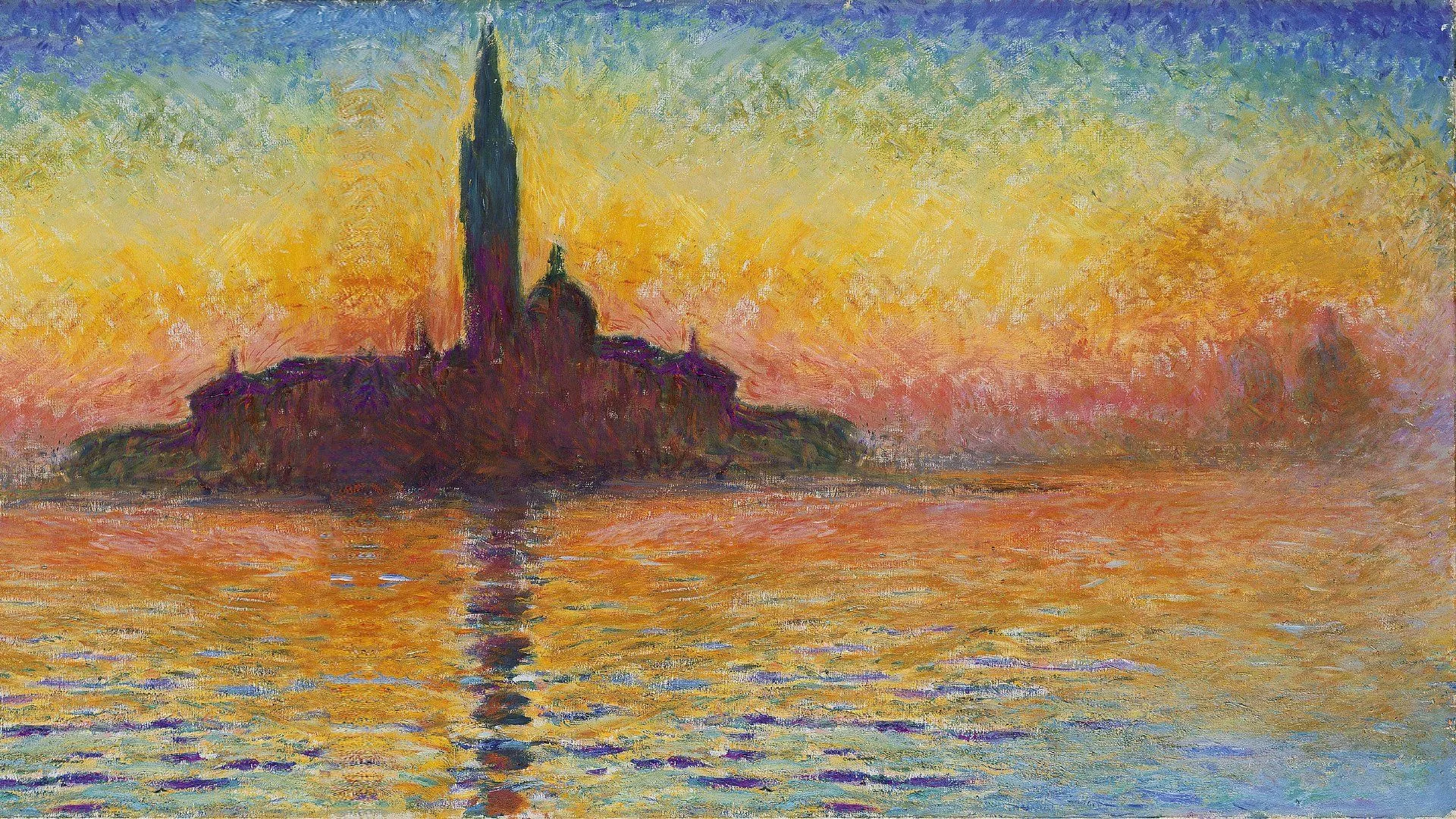 Dipinto impressionista tramonto Venezia, 1920x1080 1080p, PC Desktop