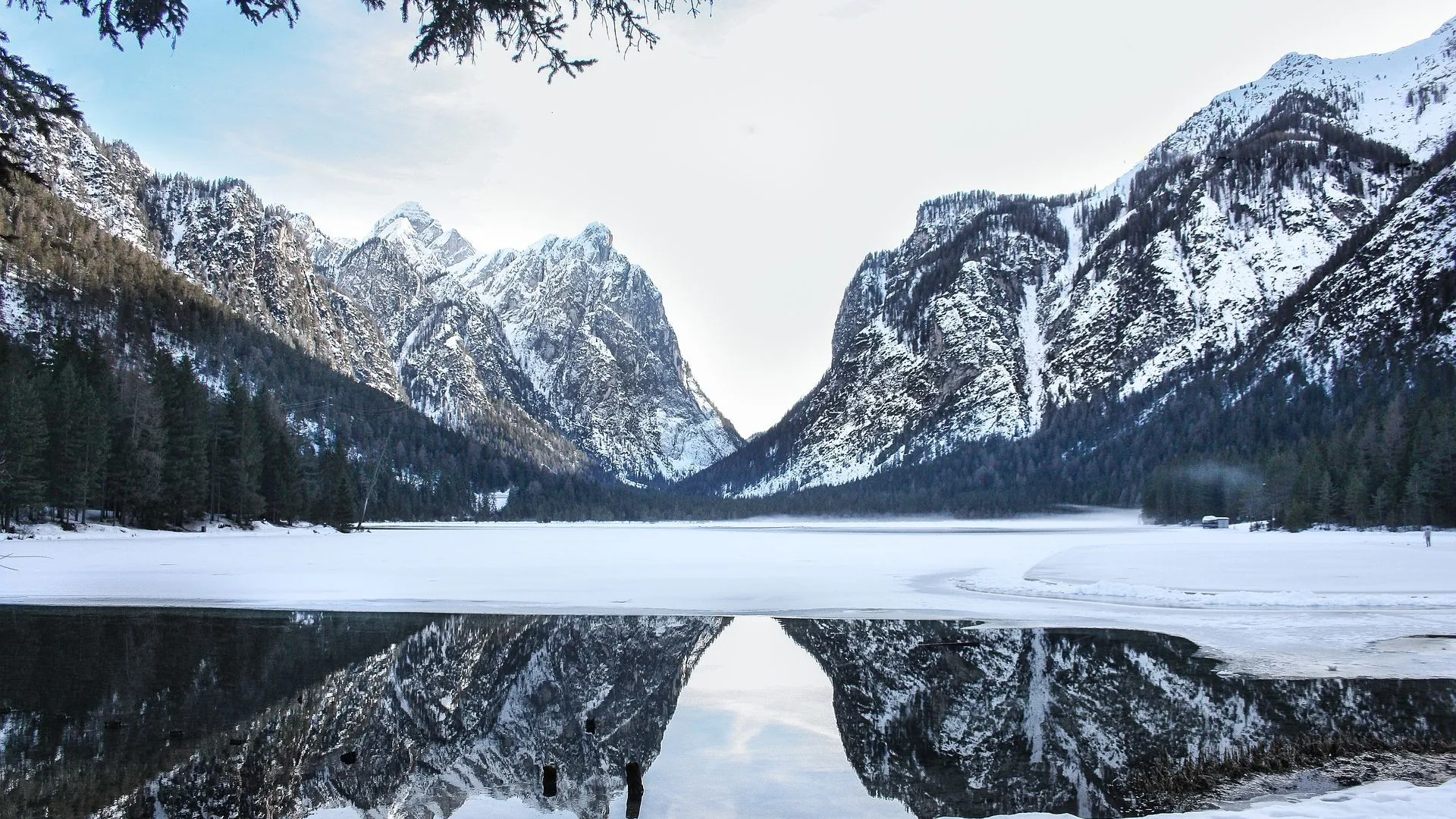 Montagne innevate lago ghiacciato, 1920x1080 Full HD 1080p, Laptop