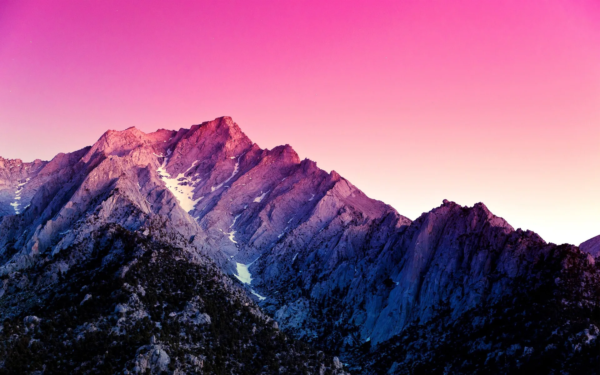 Montagna con cielo rosa, 2880x1800 2K+, MacBook Pro