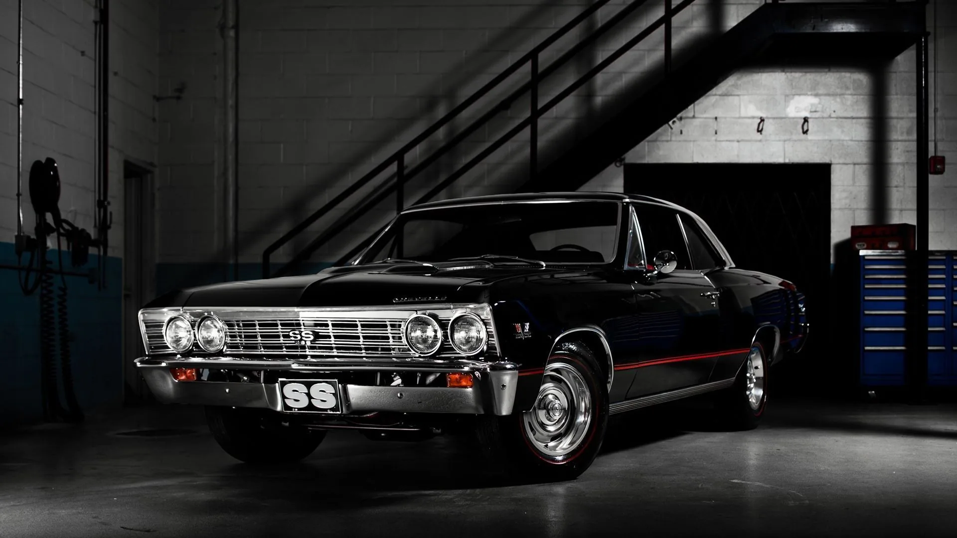 Chevrolet Chevelle SS nera, 1920x1080 Full HD, Desktop