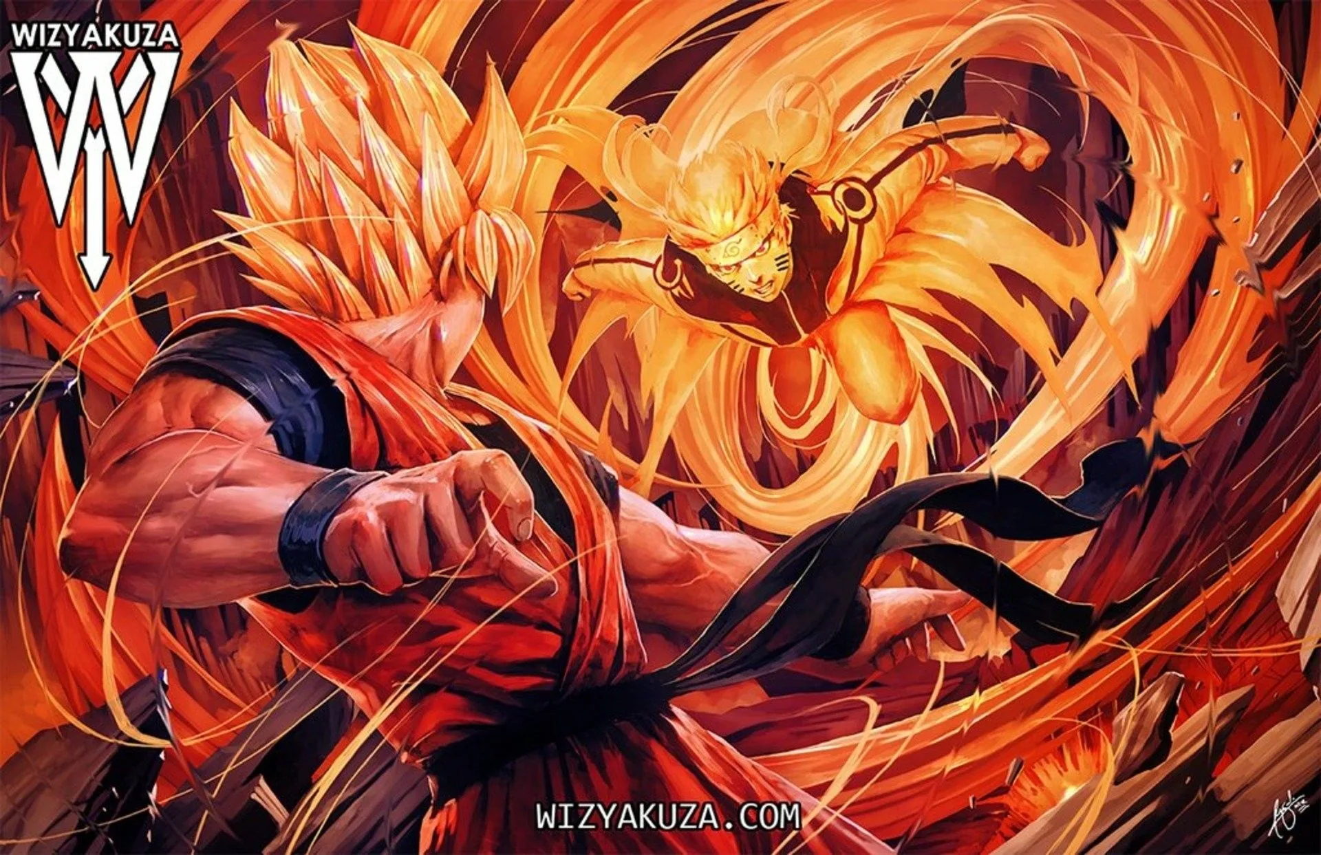 Naruto e Goku fusione, Konoha, 1920x1243 Full HD+, Laptop