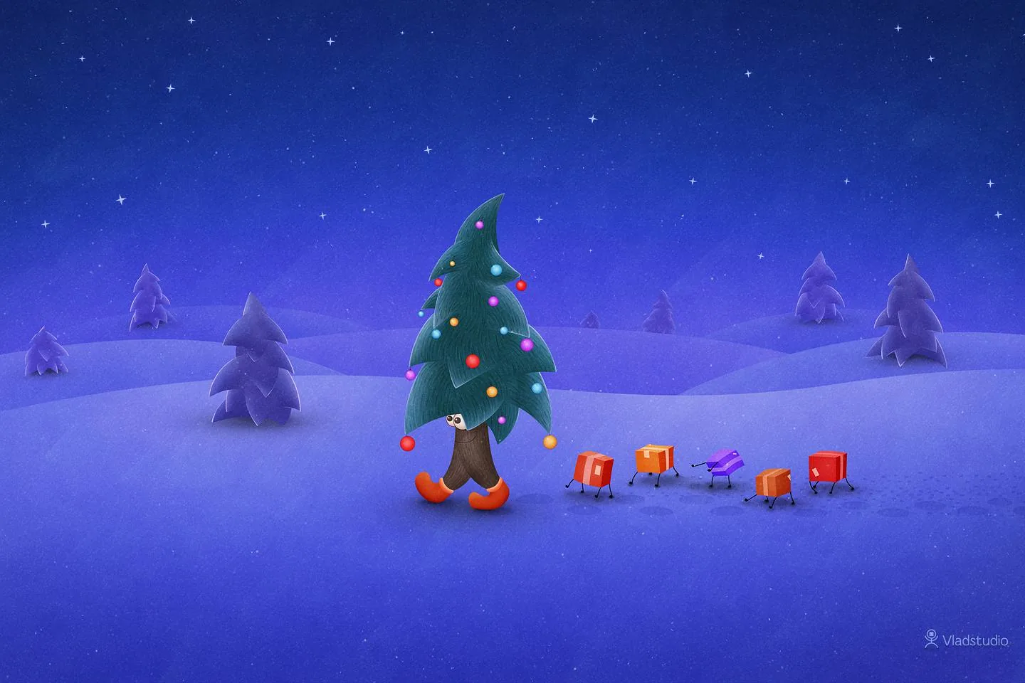 Albero di Natale con gambe, 1440x960 HD, HP Laptop