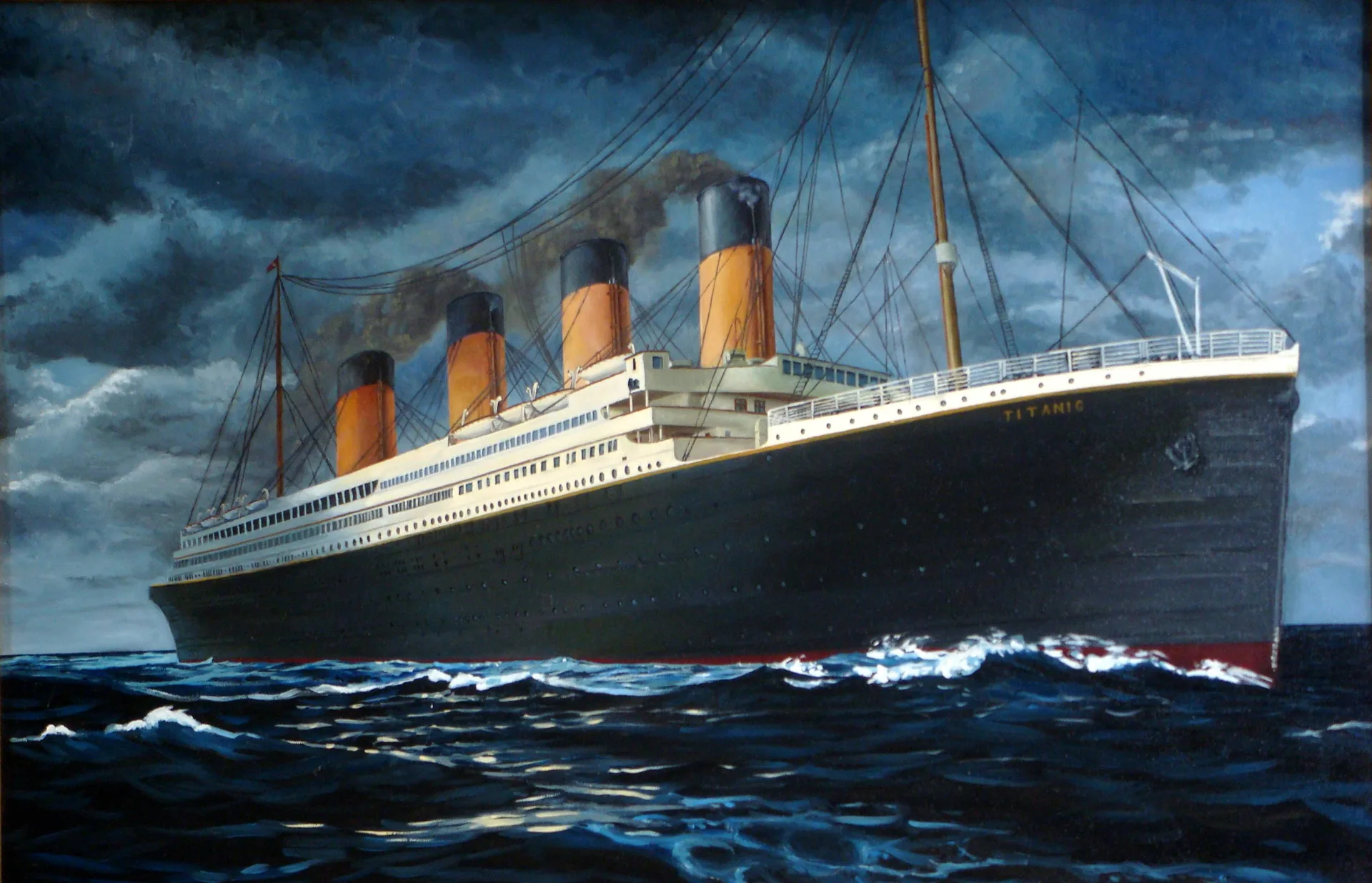 Nave Titanic dipinto oceano, 3165x2037 WQXGA, Monitor Gaming