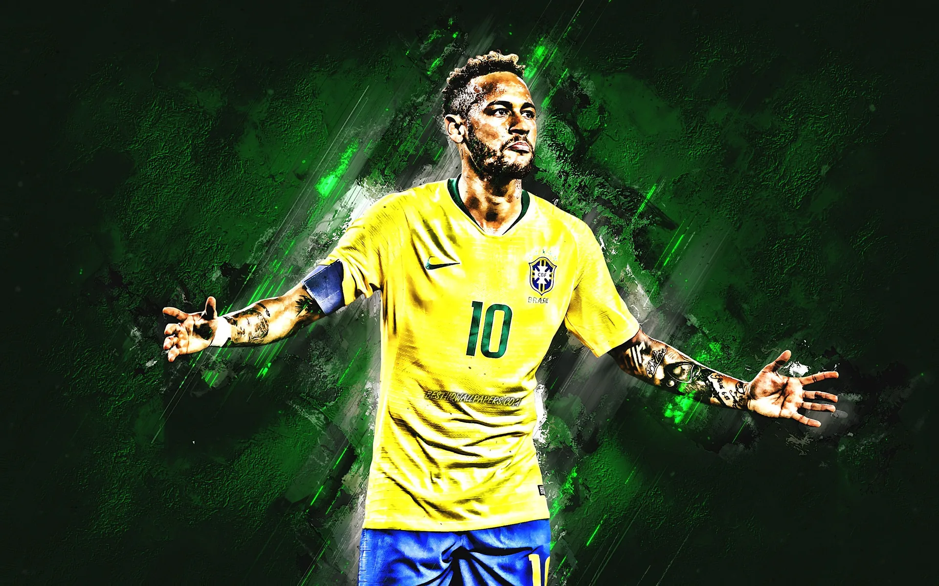 Neymar Brasile calcio grunge, calciatore brasiliano, 2880x1800 WQXGA, PC