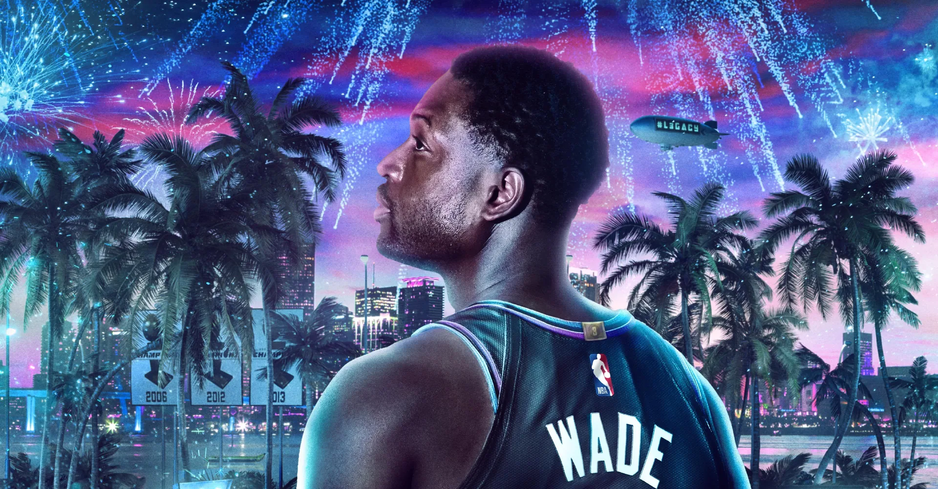 Wade NBA 2K20 palme fuochi, basket americano, 3840x2000 Ultra HD, 4K TV