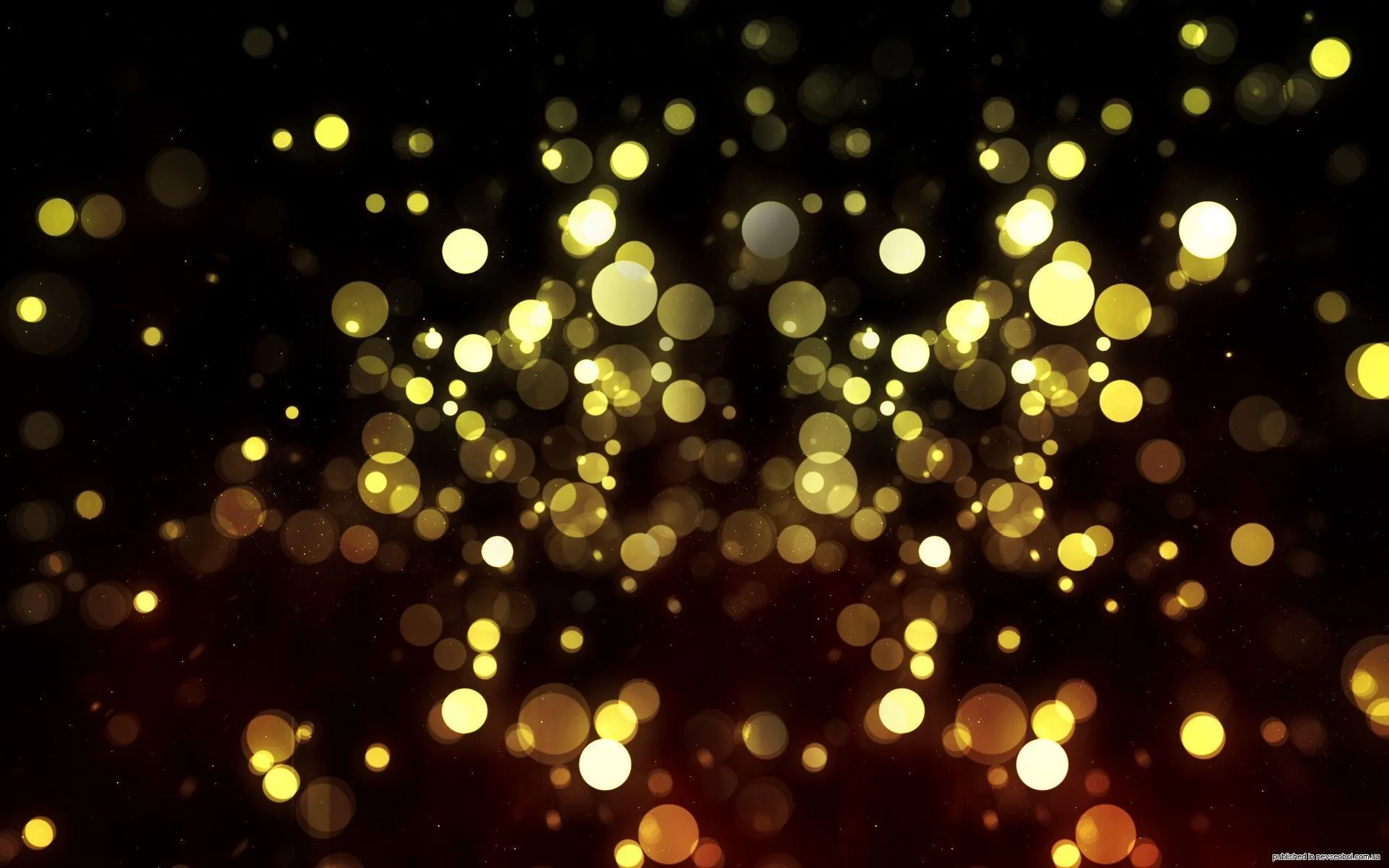 Bokeh dorato su nero, 1920x1200 WUXGA, Laptop