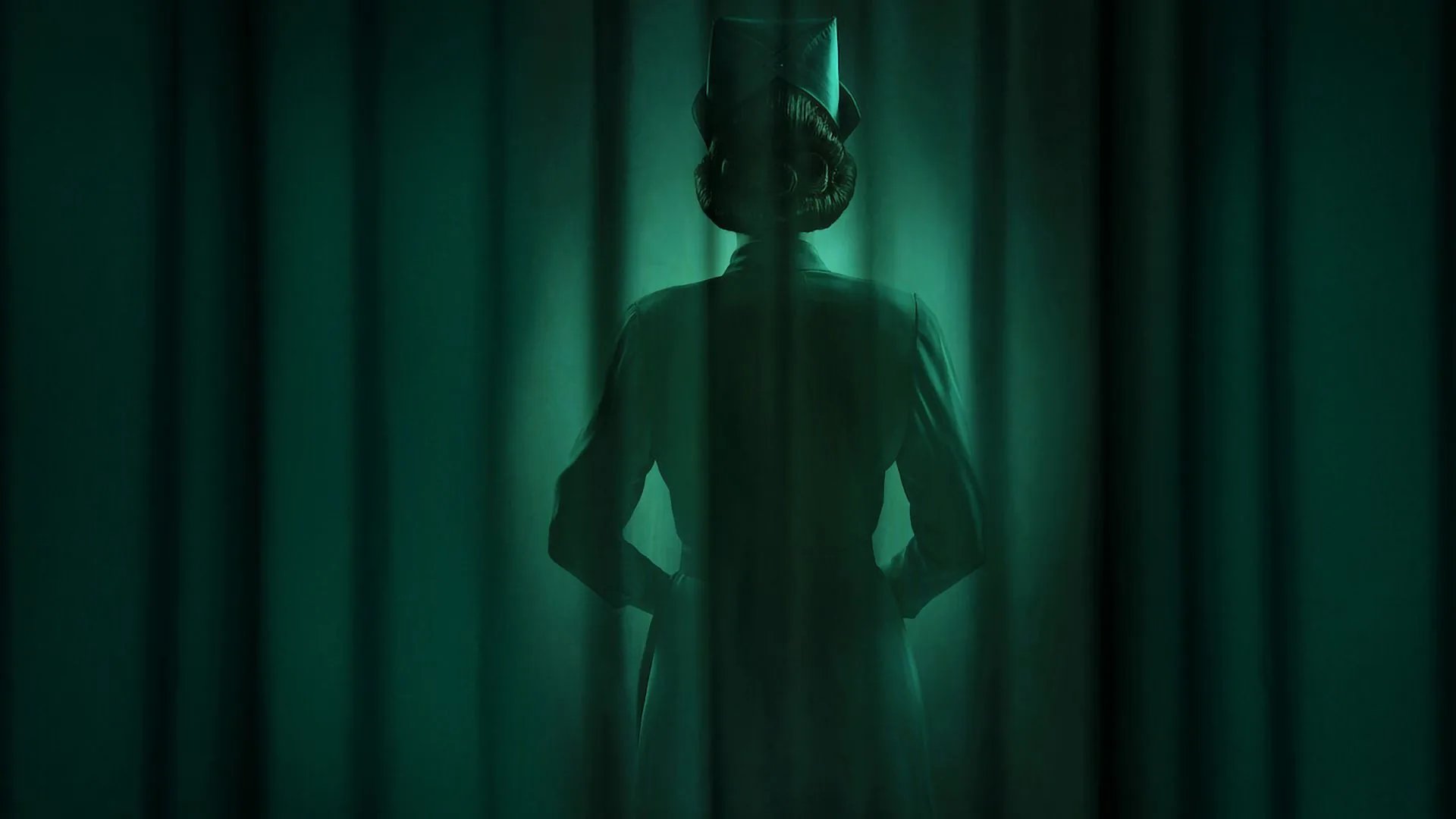 Silhouette infermiera Ratched verde, 1920x1080 Full HD, Desktop