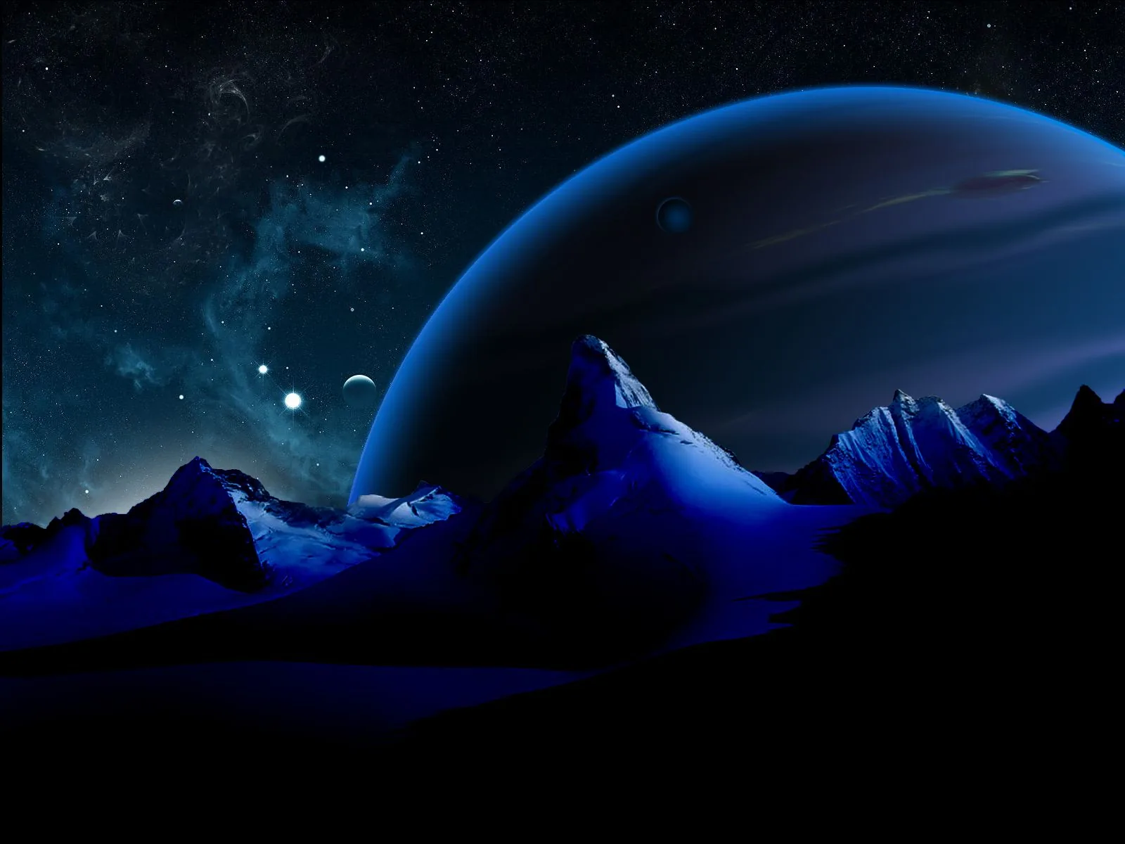 Nettuno pianeta blu montagne, 1600x1200 HD, ROG Asus Laptop