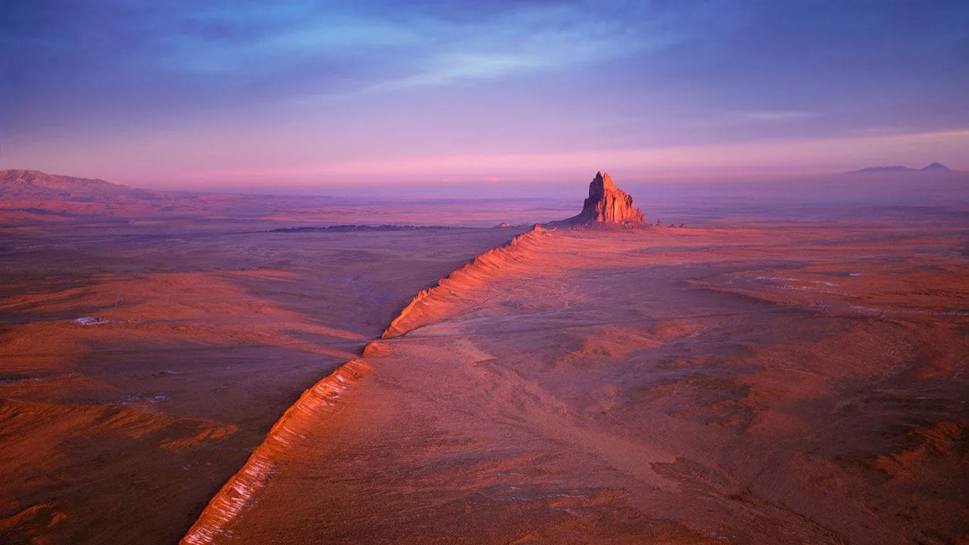 Shiprock deserto New Mexico, 1366x768 720p, Laptop