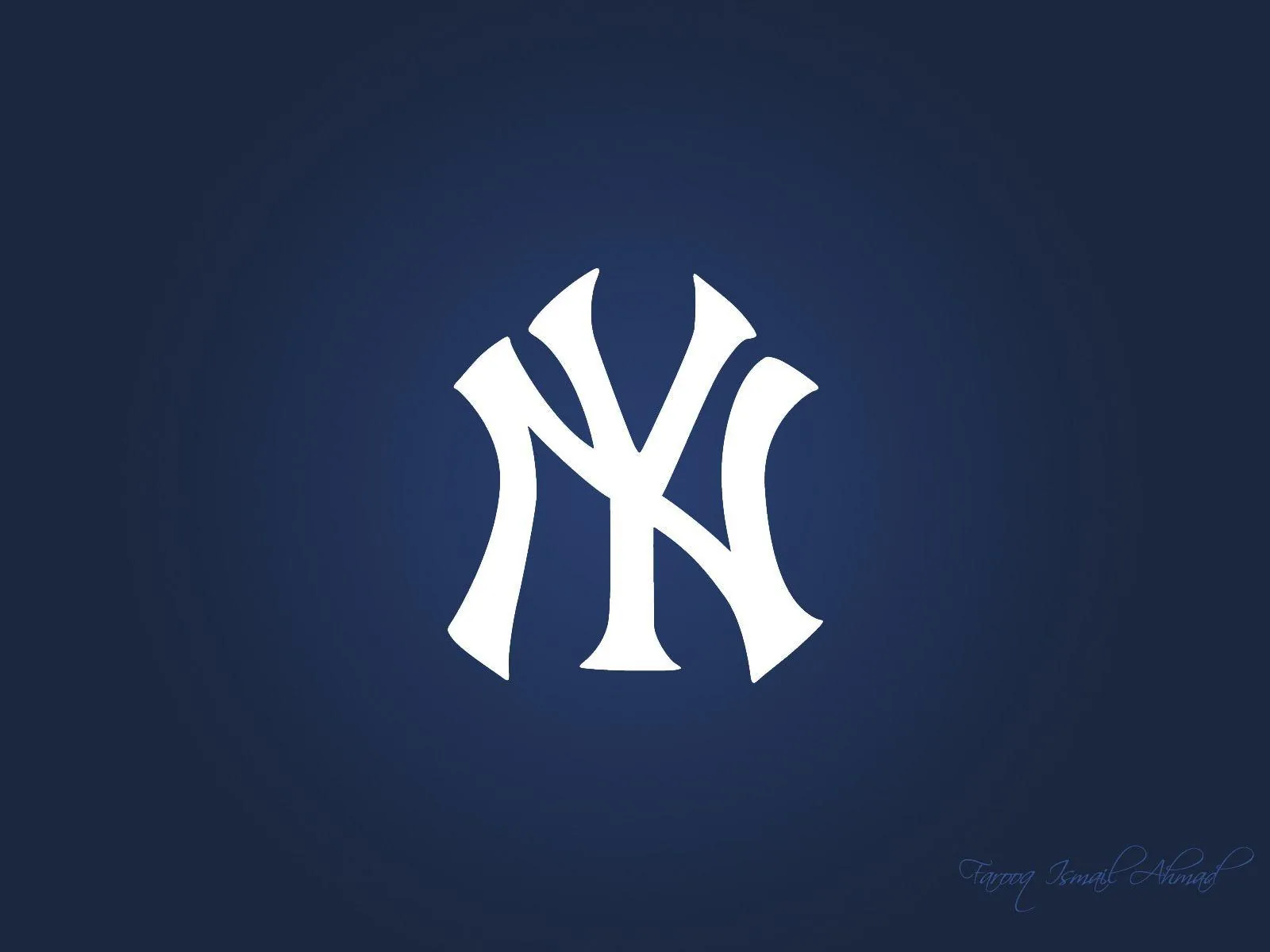 Logo New York Yankees blu, MLB, 1600x1200 900p, Desktop