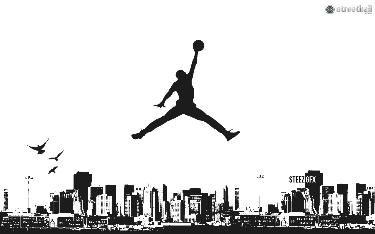 Logo Jumpman Air Jordan città, sneaker, 1280x800 720p, Laptop