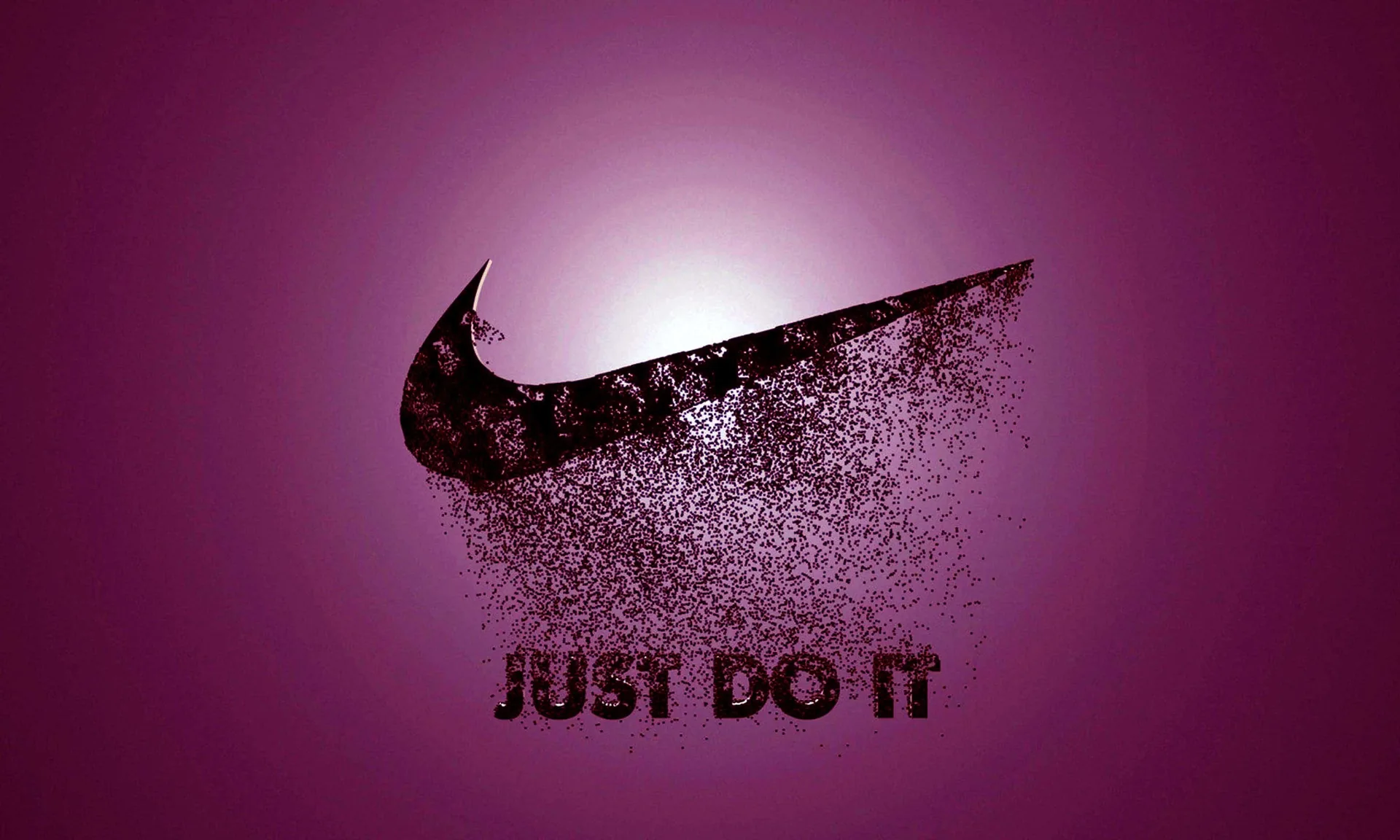 Logo Nike disintegrato viola, swoosh, 3600x2160 2K, Laptop