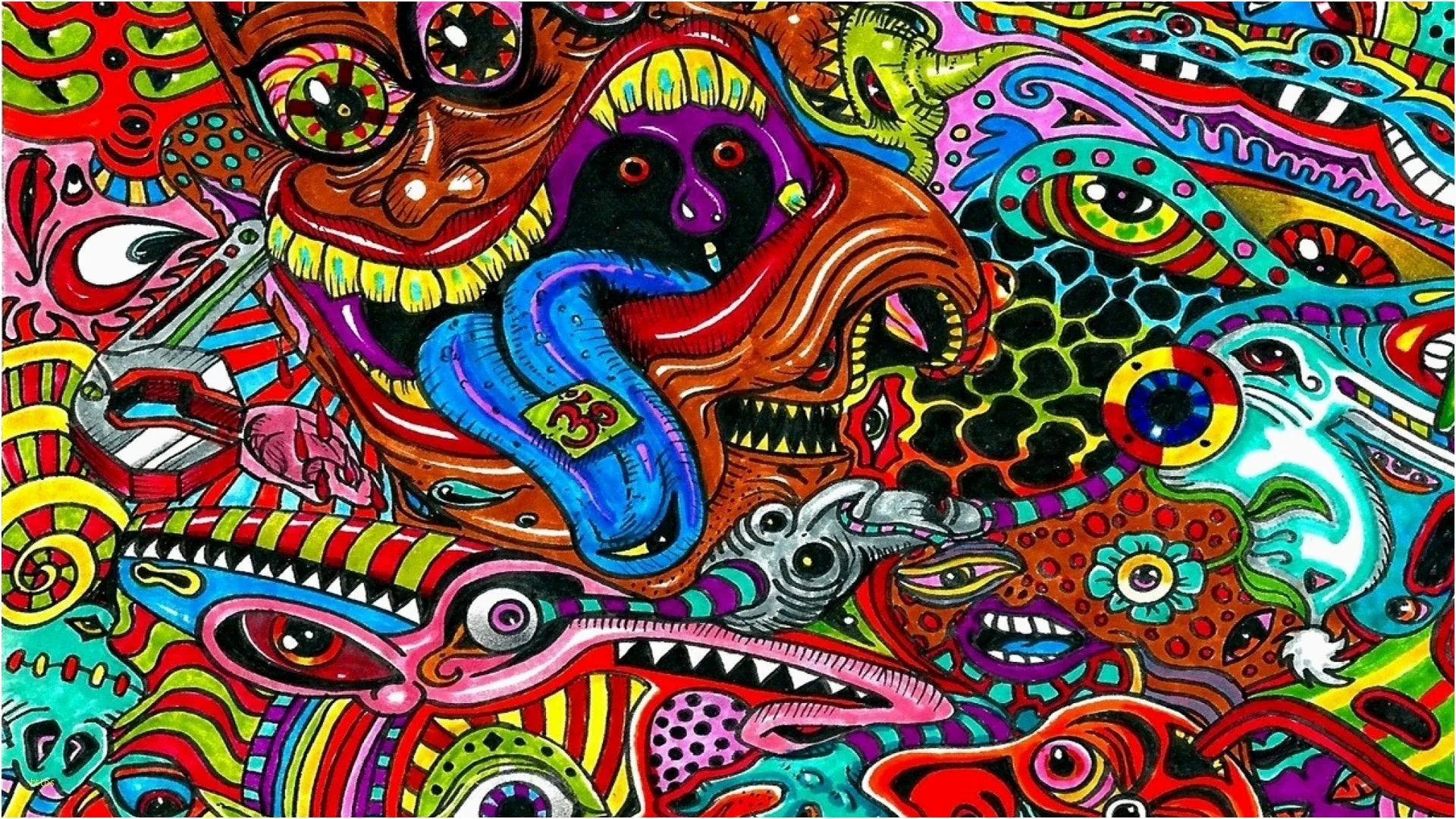 Arte psichedelica astratta colorata, 1920x1080 Full HD, PC